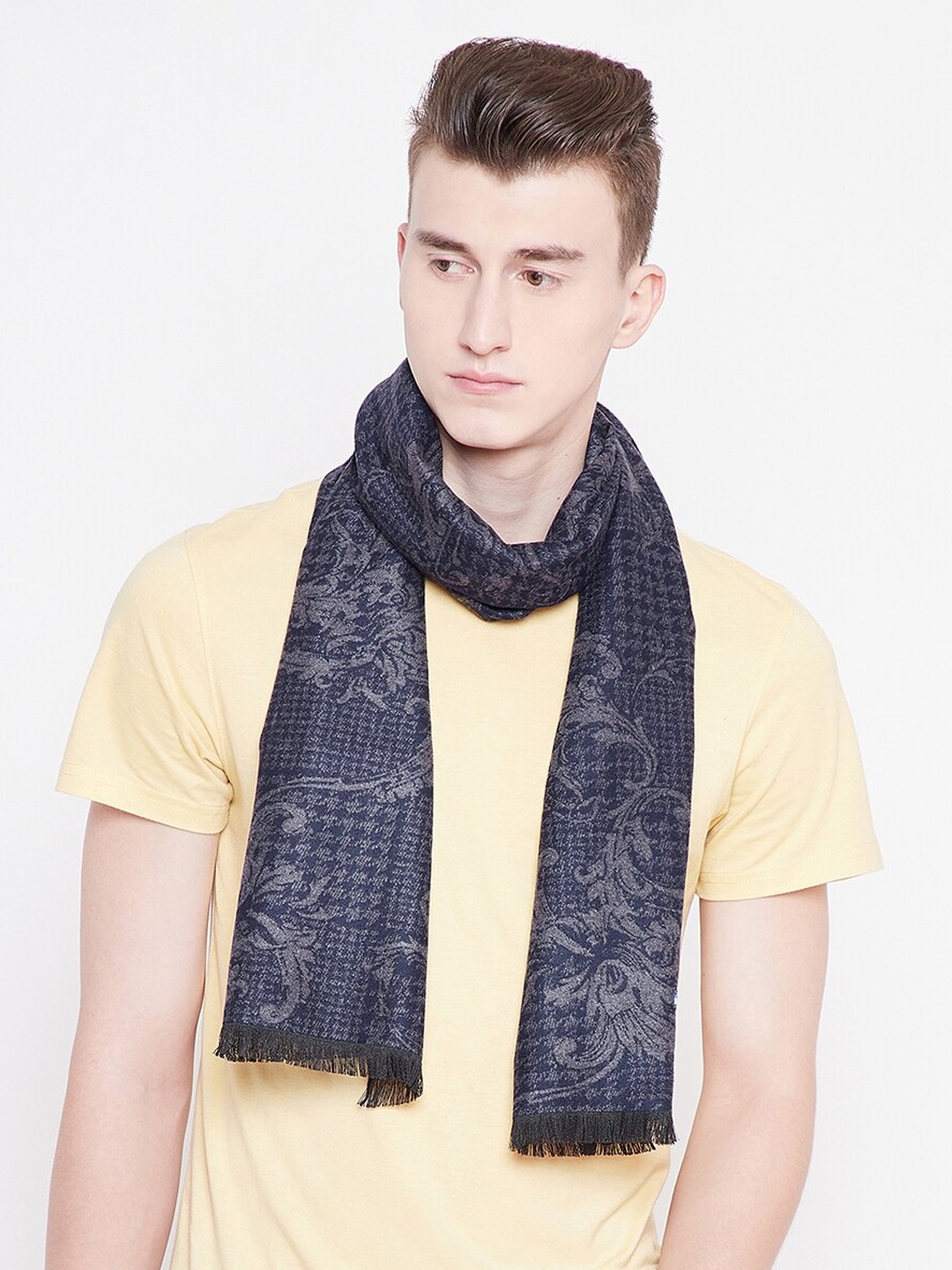

Alvaro Castagnino Men Grey & Blue Printed Mufflers