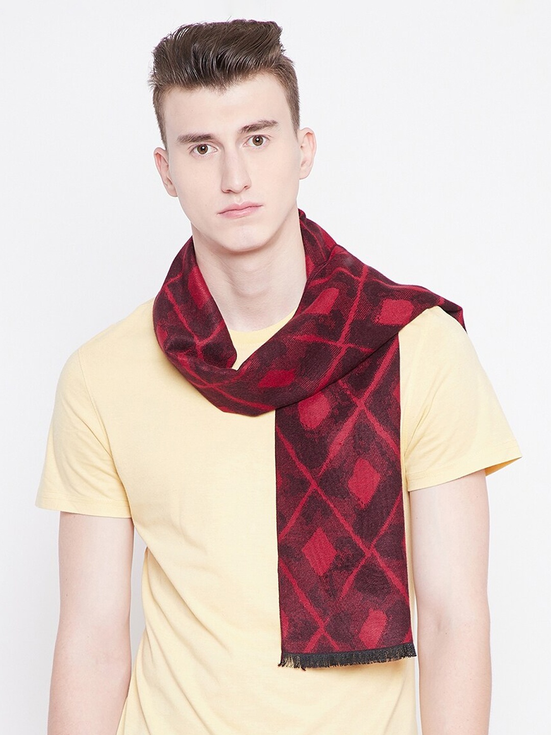 

Alvaro Castagnino Men Maroon Printed Muffler