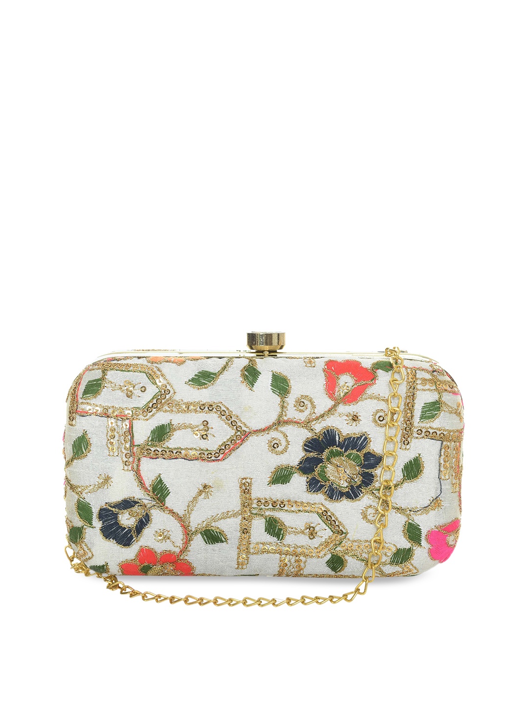 

Kastner Multicoloured Printed Structured Sling Bag, White