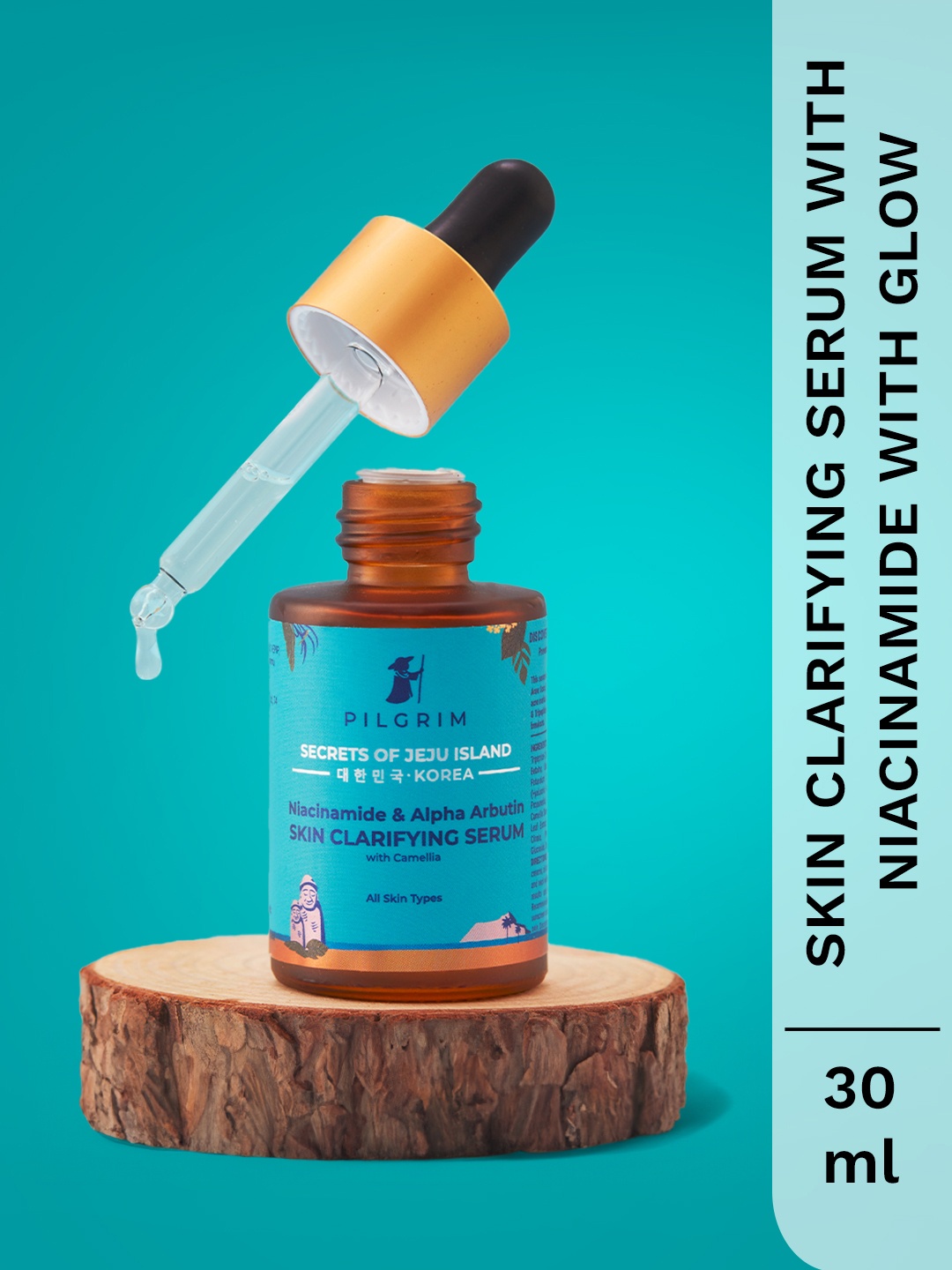 

Pilgrim 5% Niacinamide Skin Clarifying Face Serum for Clear & Glowing Skin, Teal