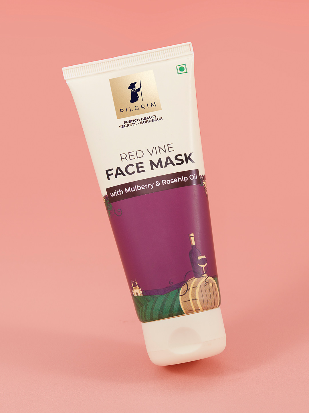 

Pilgrim Anti Ageing Red Vine Face Pack & Mask for Glowing Skin, Tan Removal, Burgundy