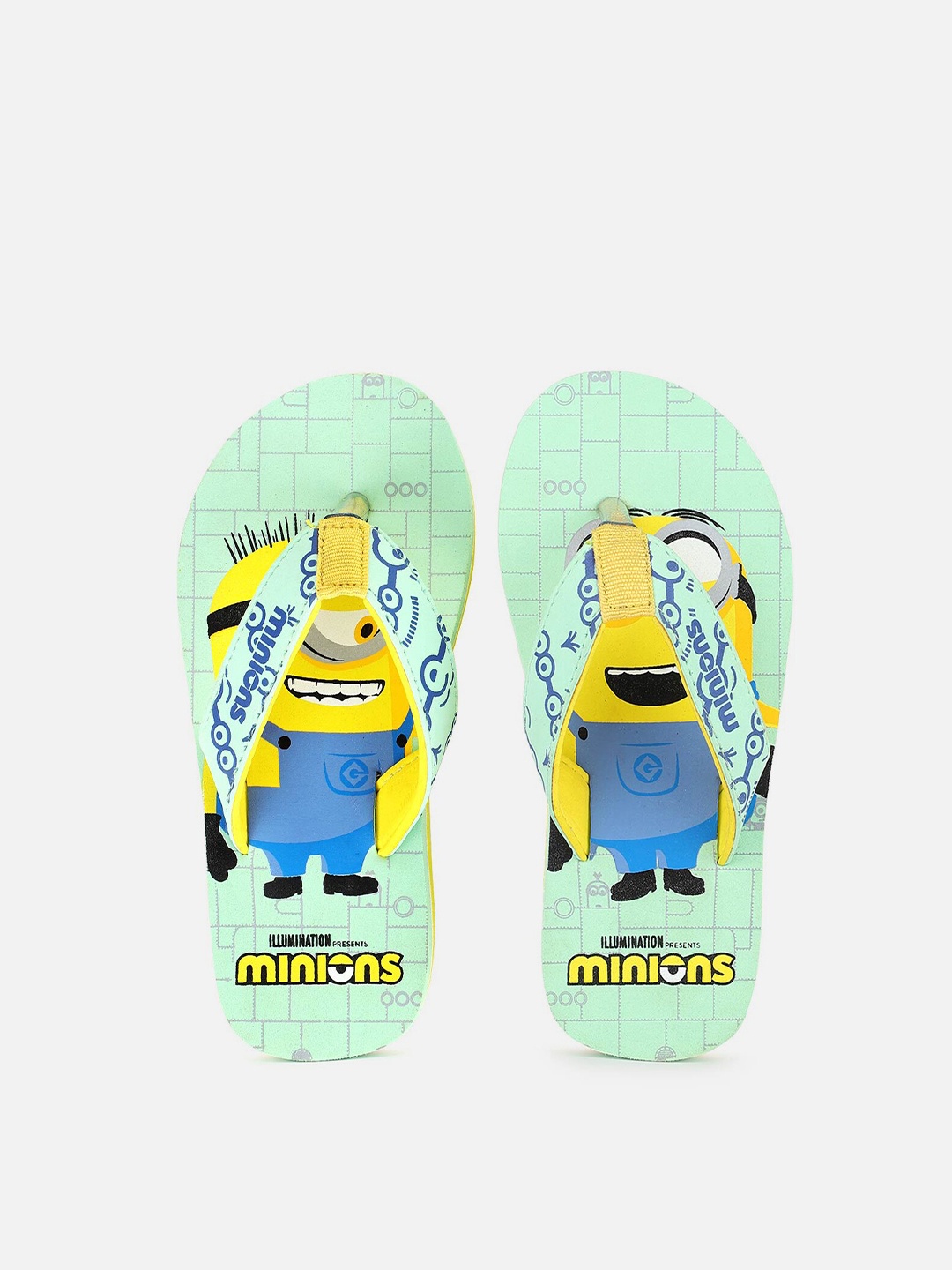

Kids Ville Boys Green Minions Printed Thong Flip-Flops