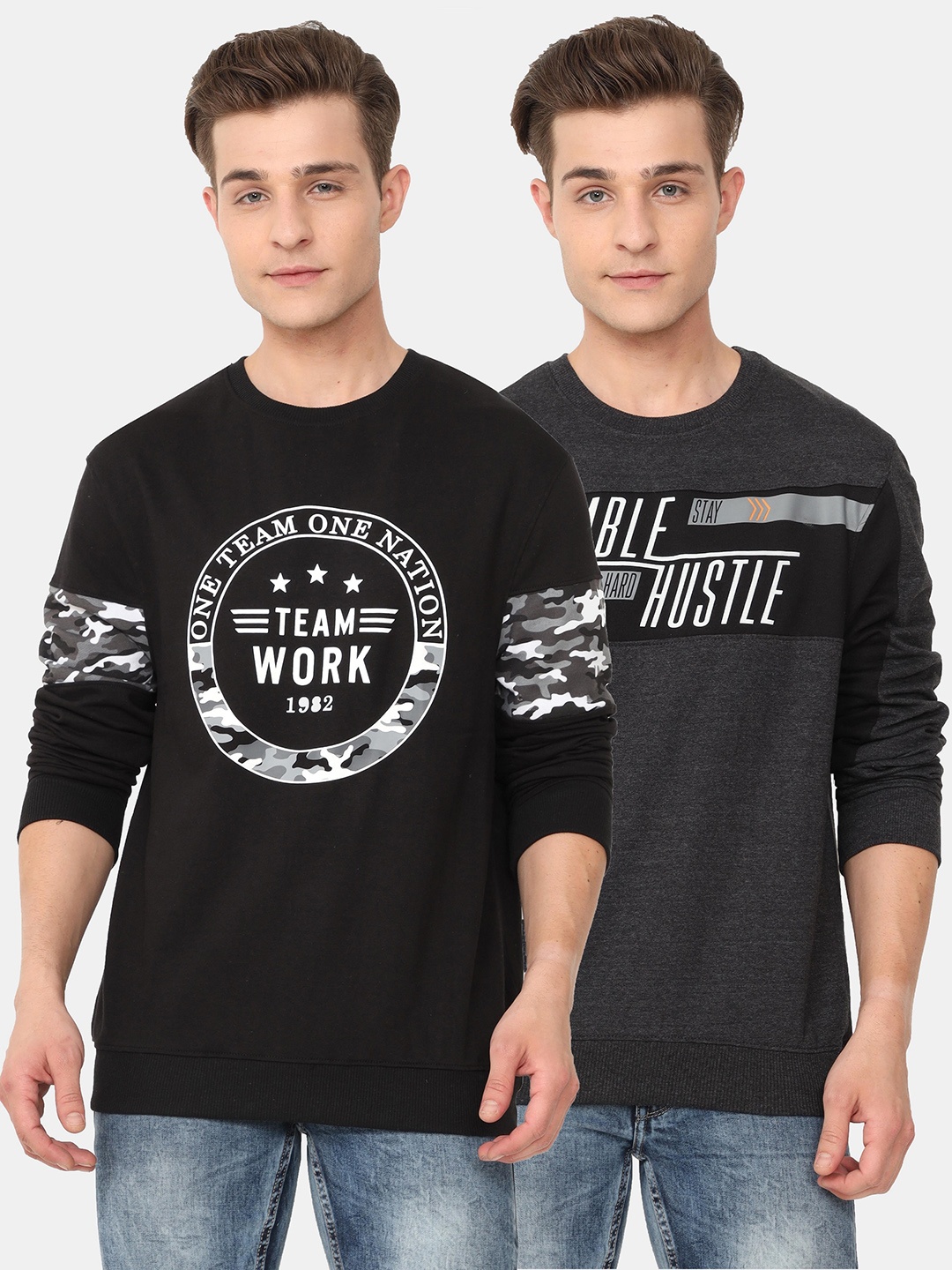 

ARDEUR Men Multicoloured Printed Sweatshirt, Multi