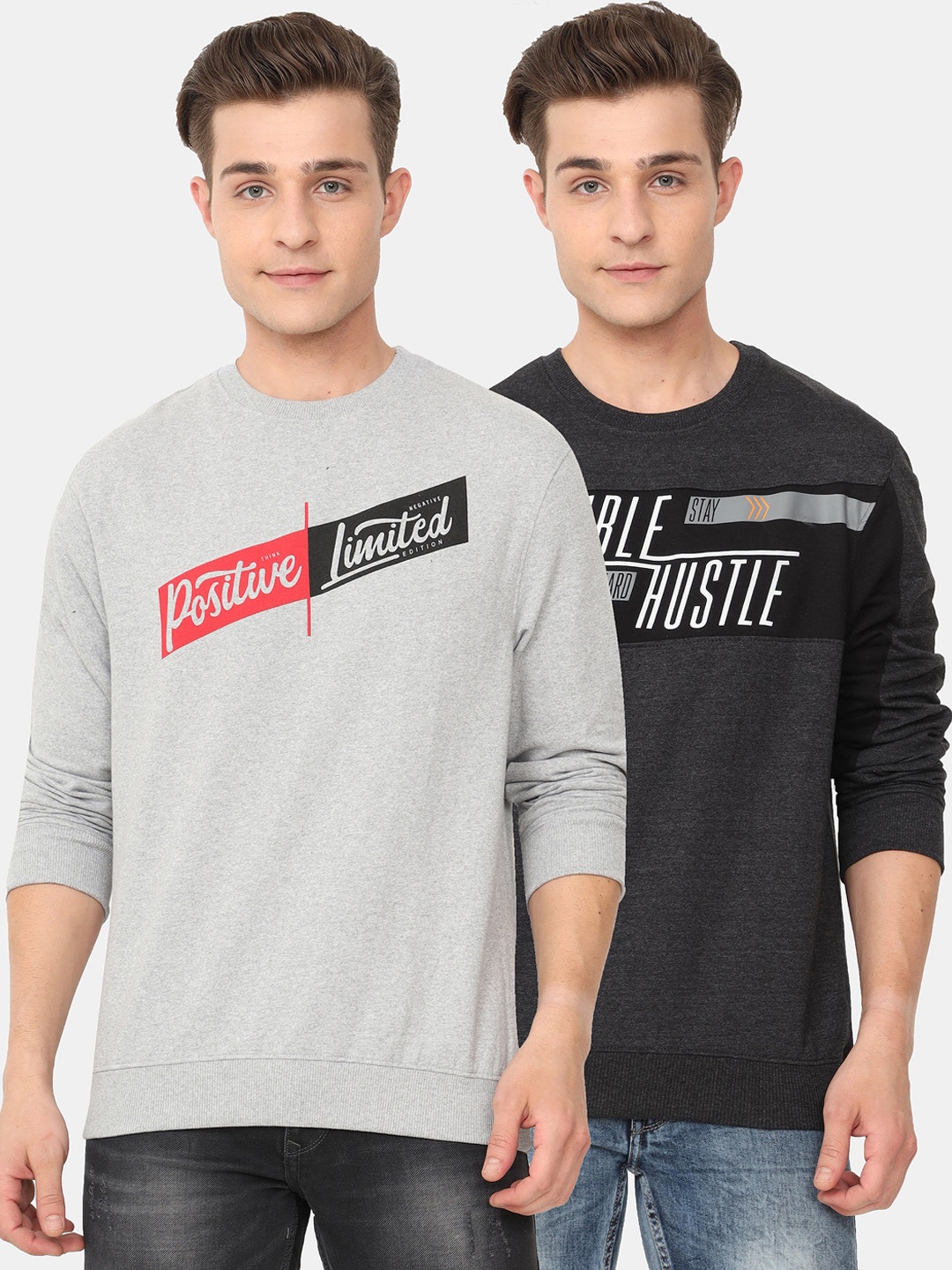 

ARDEUR Men 2 Multicoloured Printed Cotton Sweatshirt, Multi