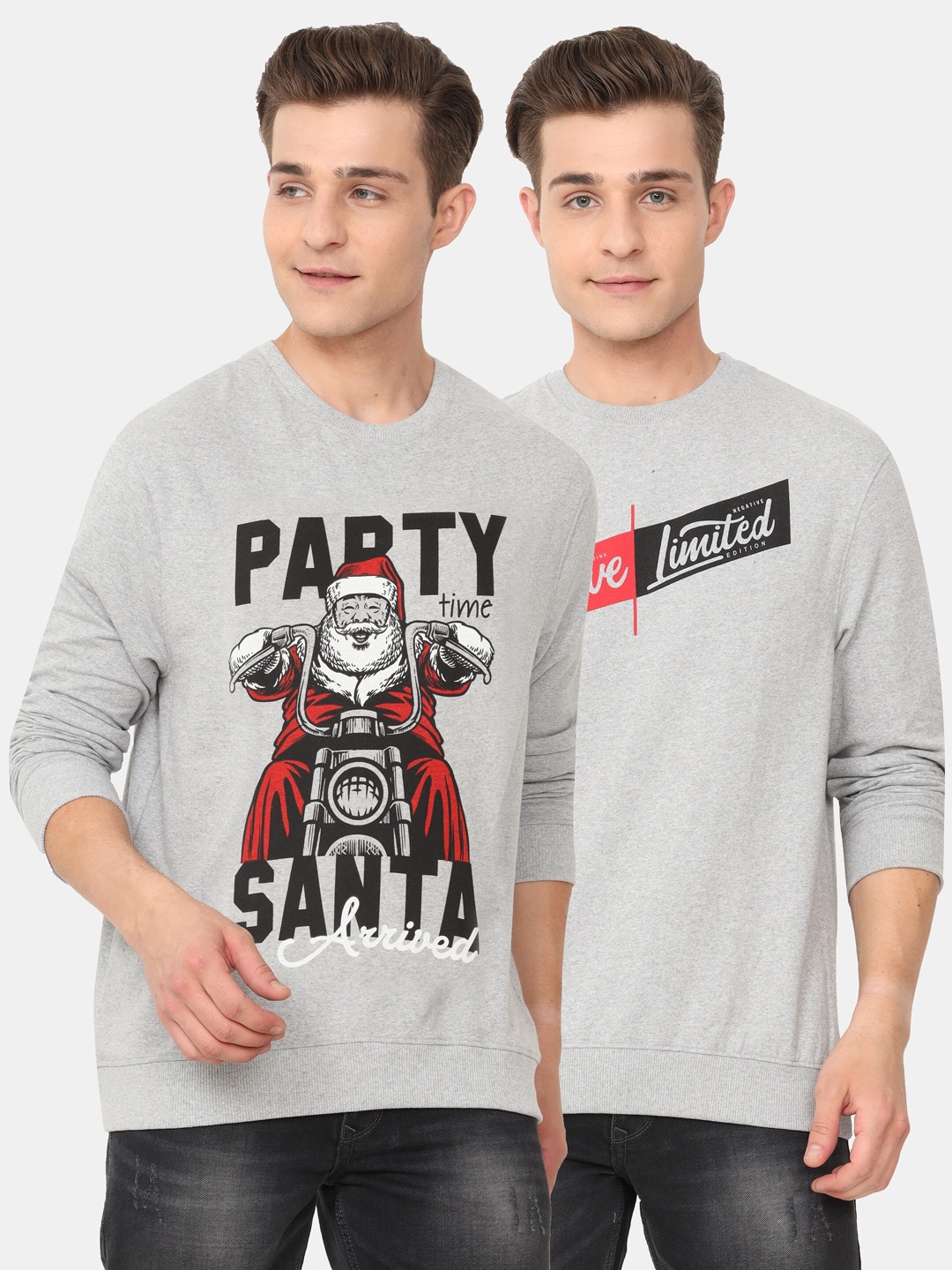 

ARDEUR Men Multicoloured Pack Of 2 Printed Sweatshirt, Multi