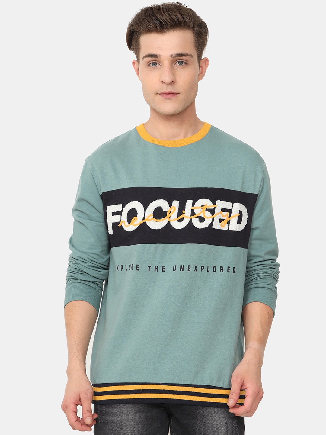 

ARDEUR Men Green Printed Sweatshirt