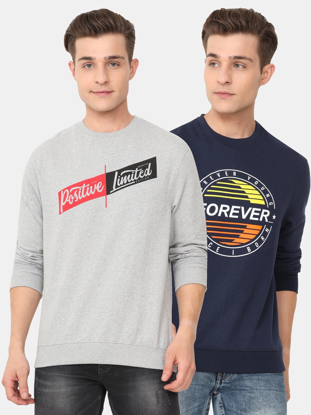 

ARDEUR Pack Of 2 Men Multicoloured Printed Sweatshirt, Multi