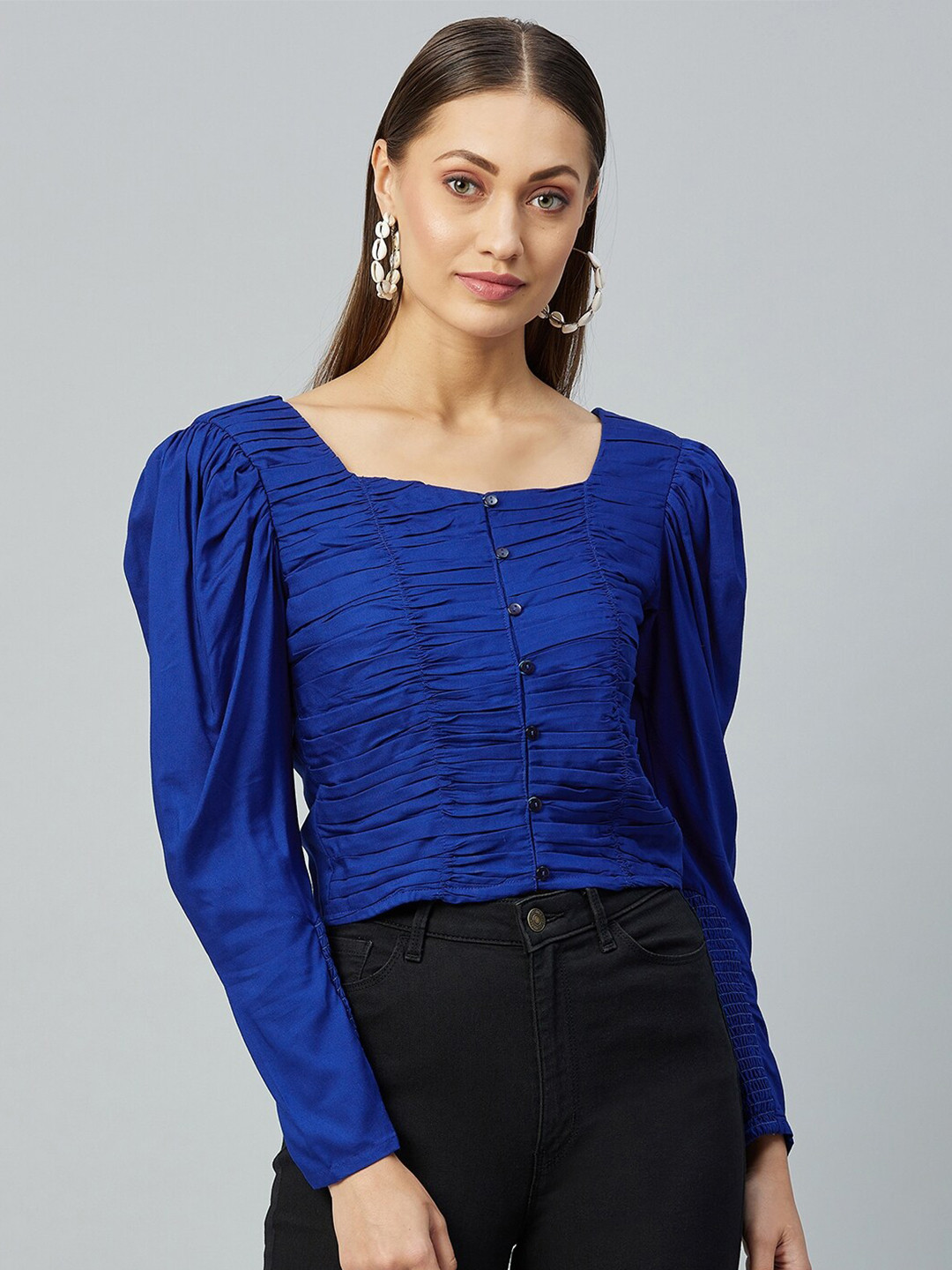 

RARE Blue Regular Crop Top