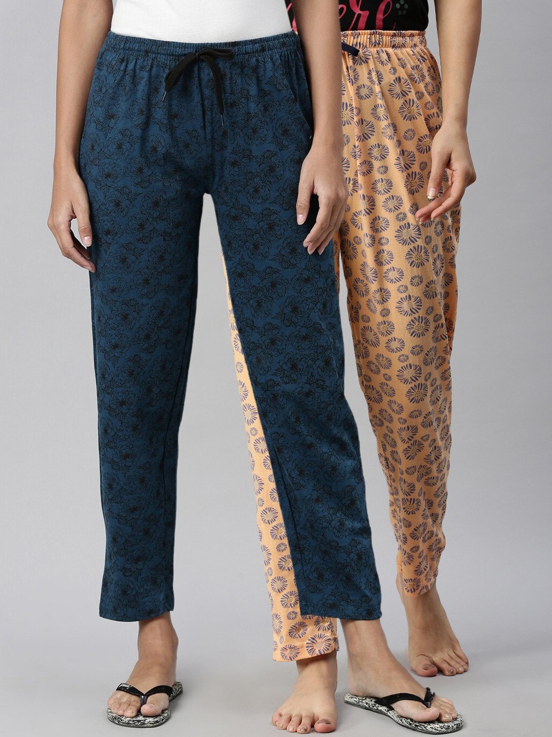 

Kryptic Woman Pack of 2 Teal & Orange Lounge Pants