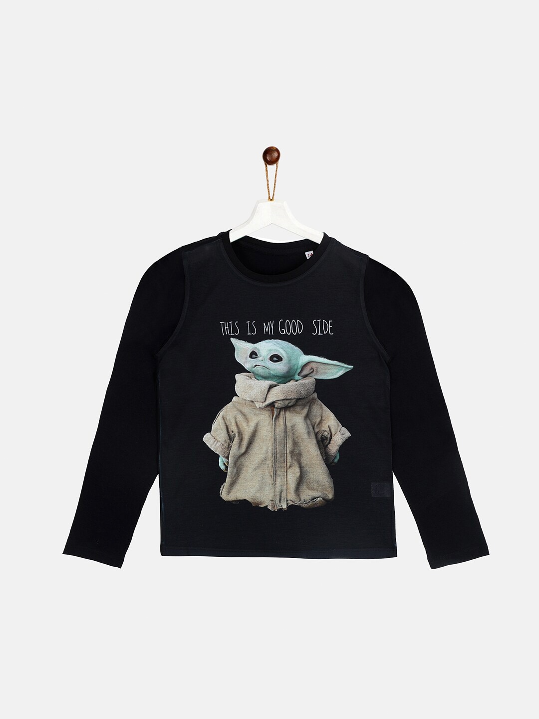 

YK Star Wars Boys Black Printed T-shirt