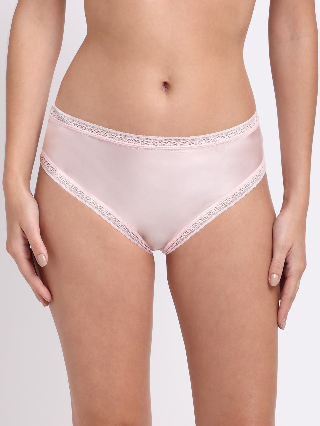 

EROTISSCH Women Pink Solid Mid Waist Bikini Briefs