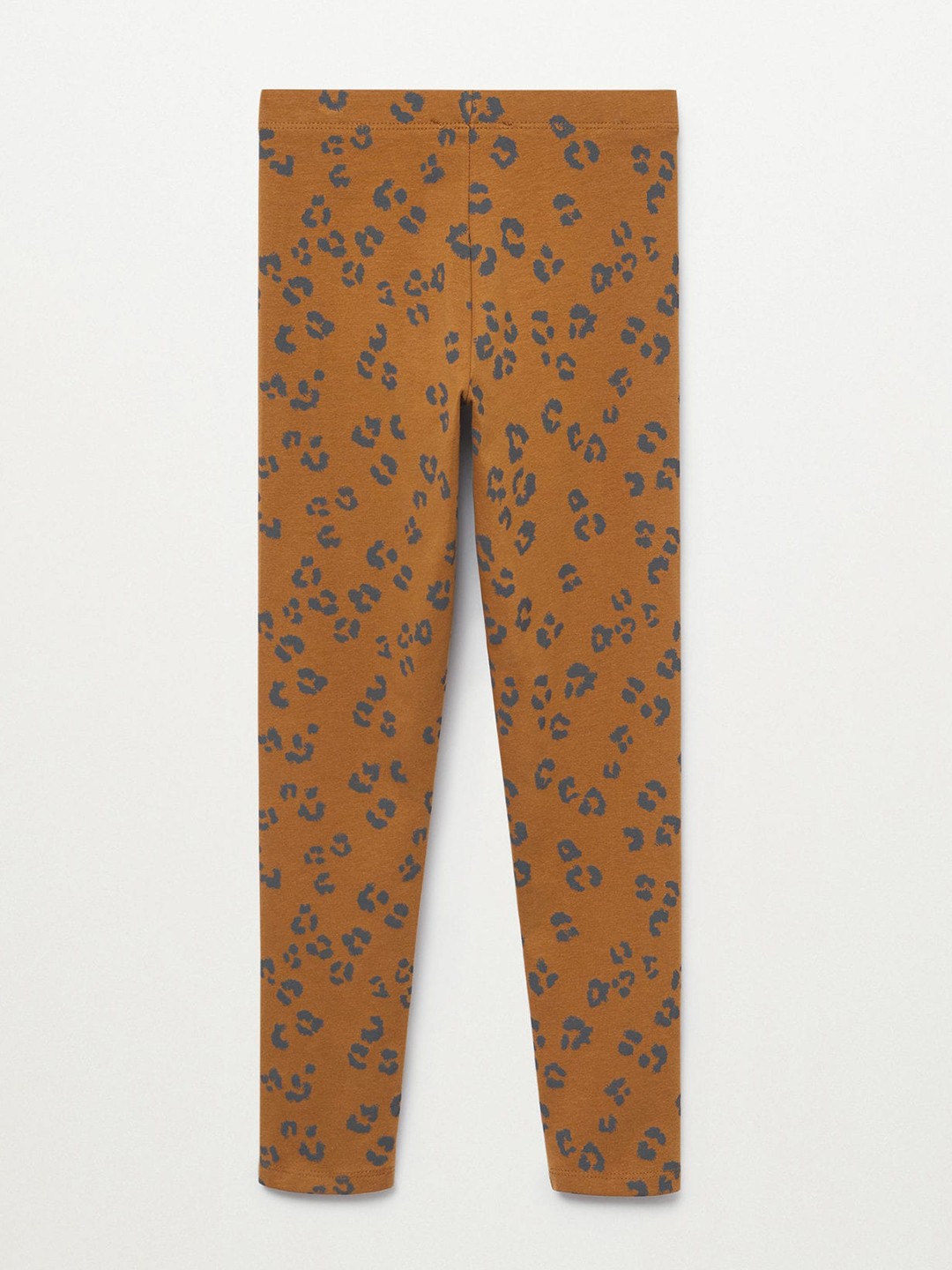

Mango Kids Girls Mustard Brown & Charcoal Grey Leopard Print Ankle Length Leggings