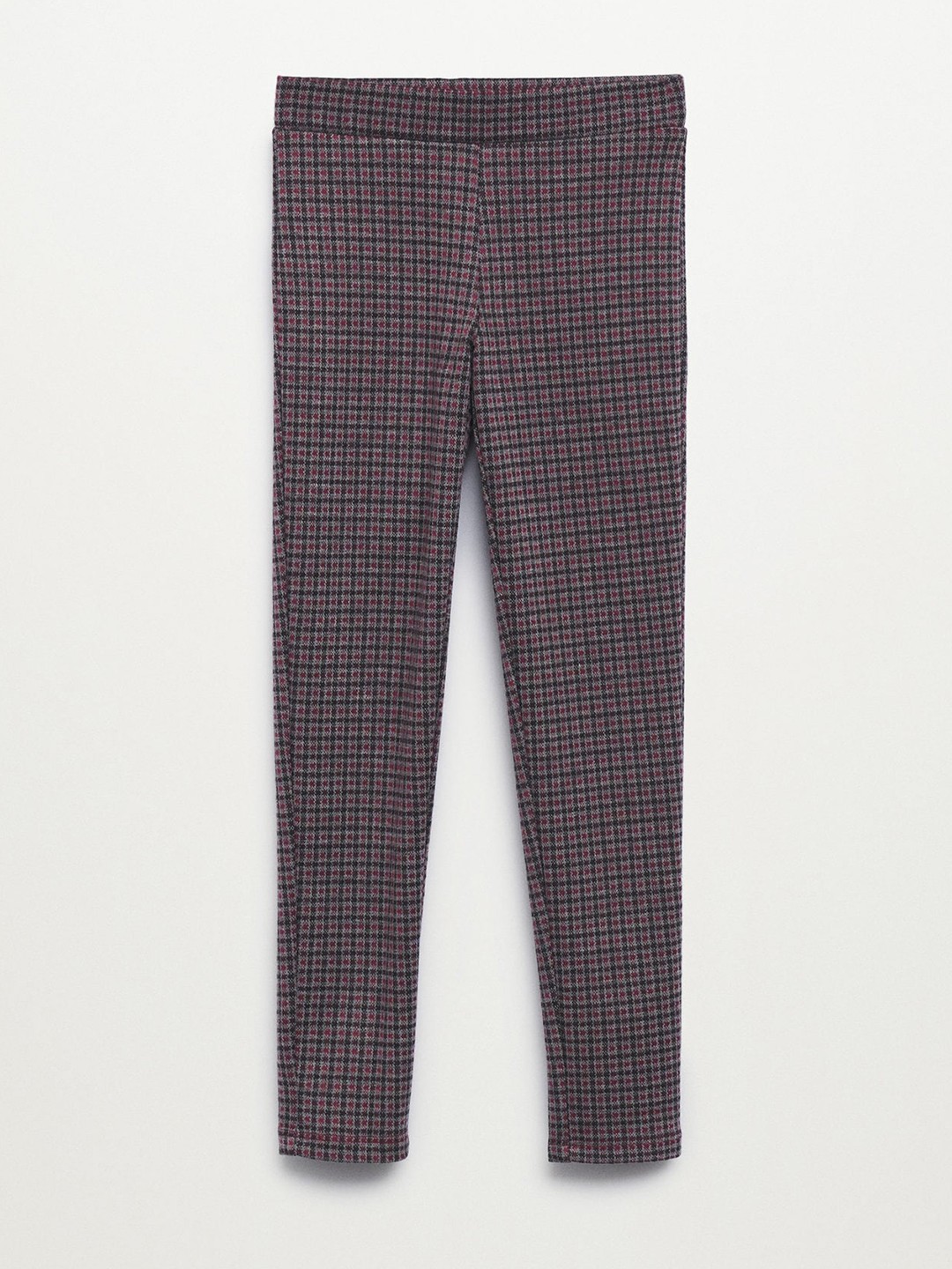 

Mango Kids Girls Red & Black Check Printed Leggings