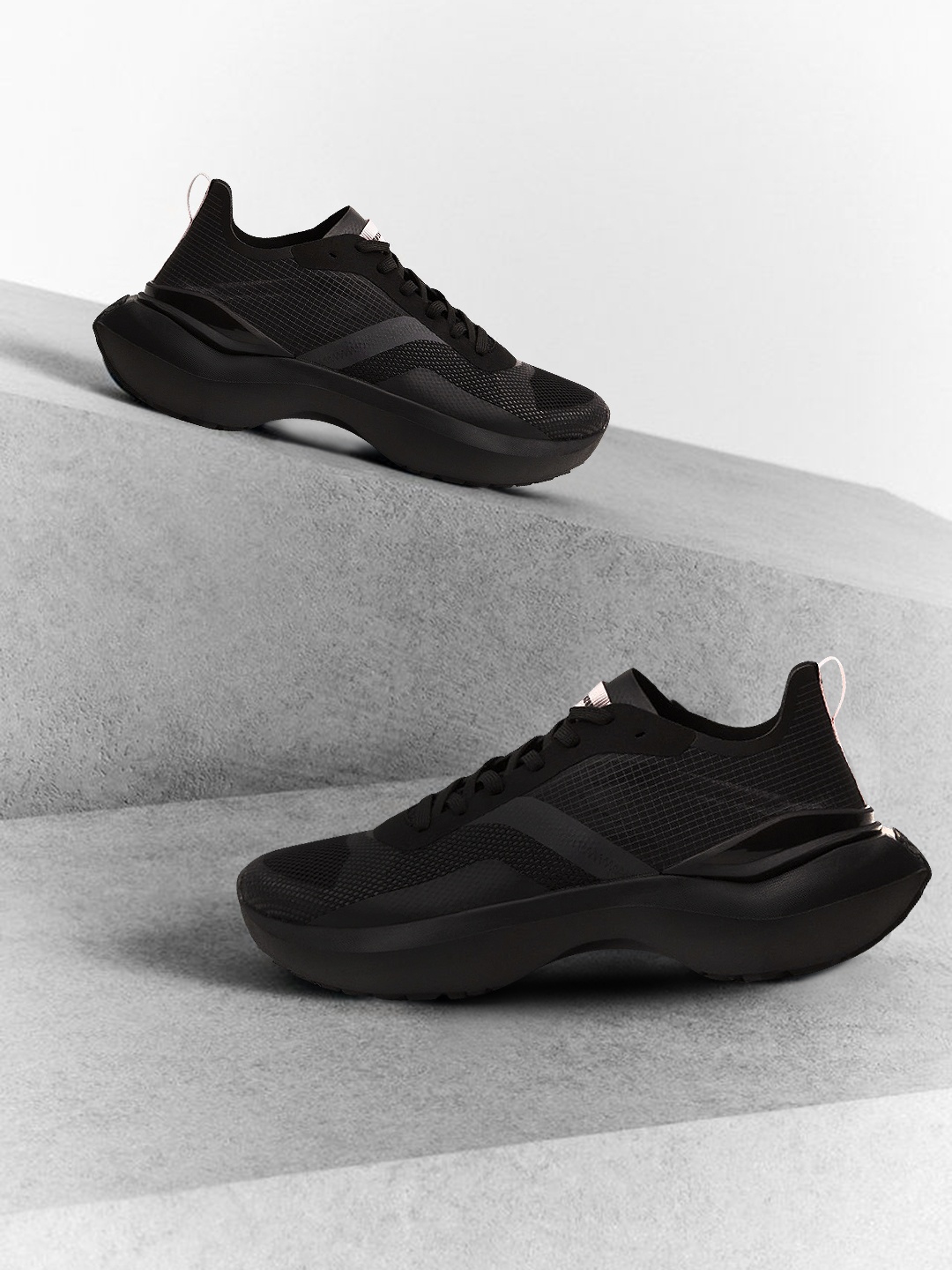 

MANGO Women Black Woven Design Sports Shoes