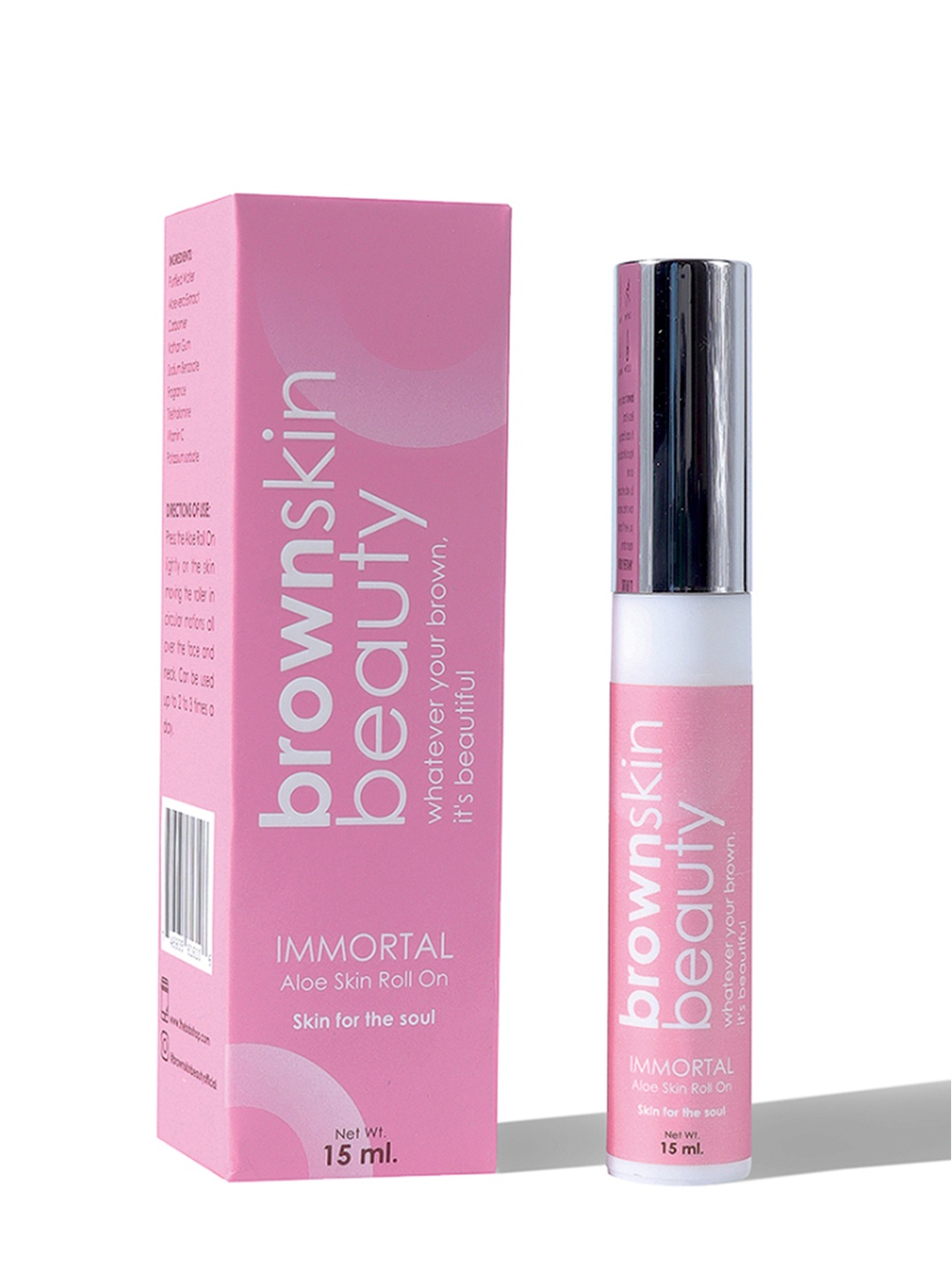 

BrownSkin Beauty Women Immortal Aloe Skin Roll On- 15 ml, Pink