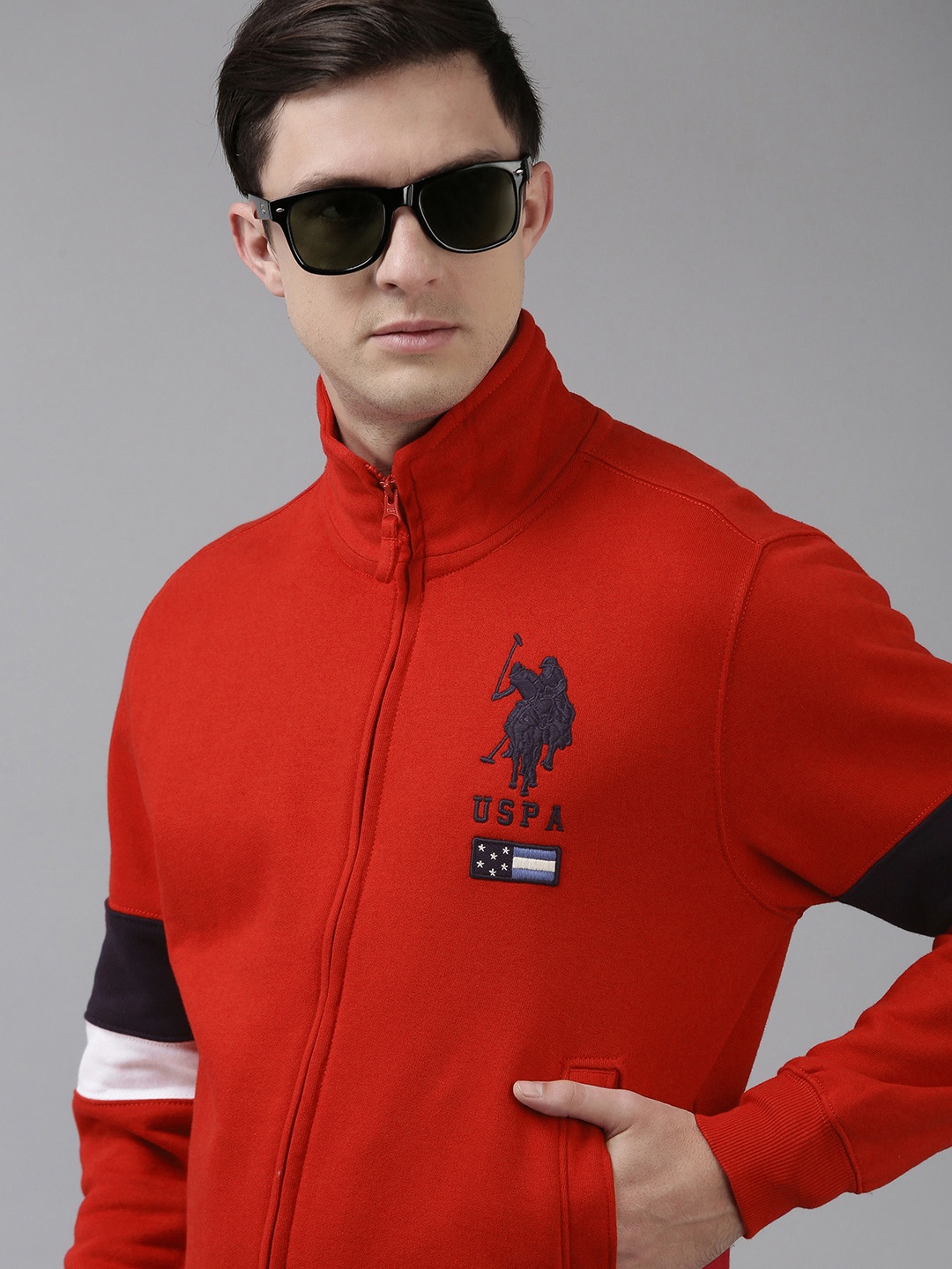 

U S Polo Assn Men Red Sweatshirt