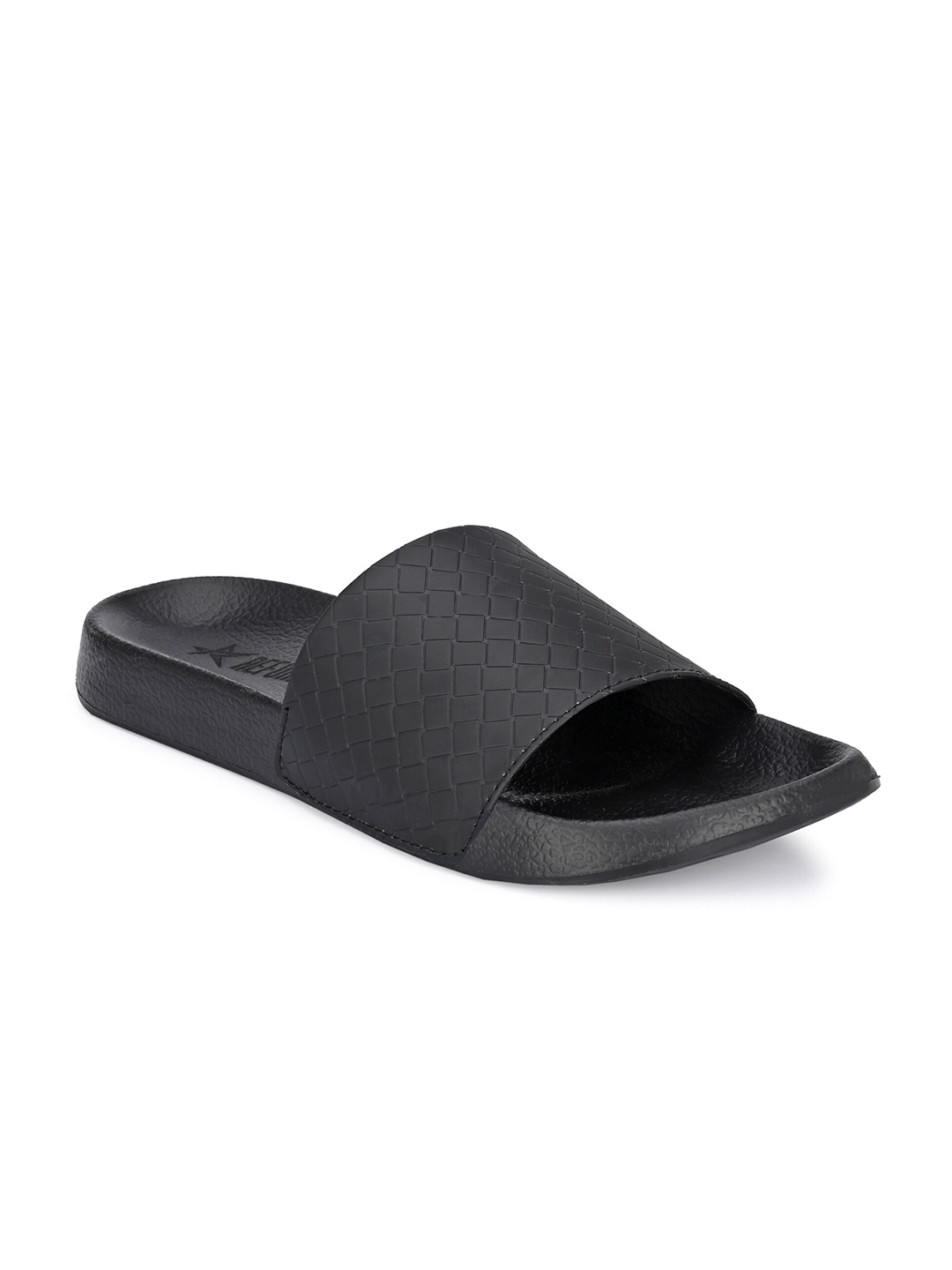 

REFOAM Men Black Rubber Sliders