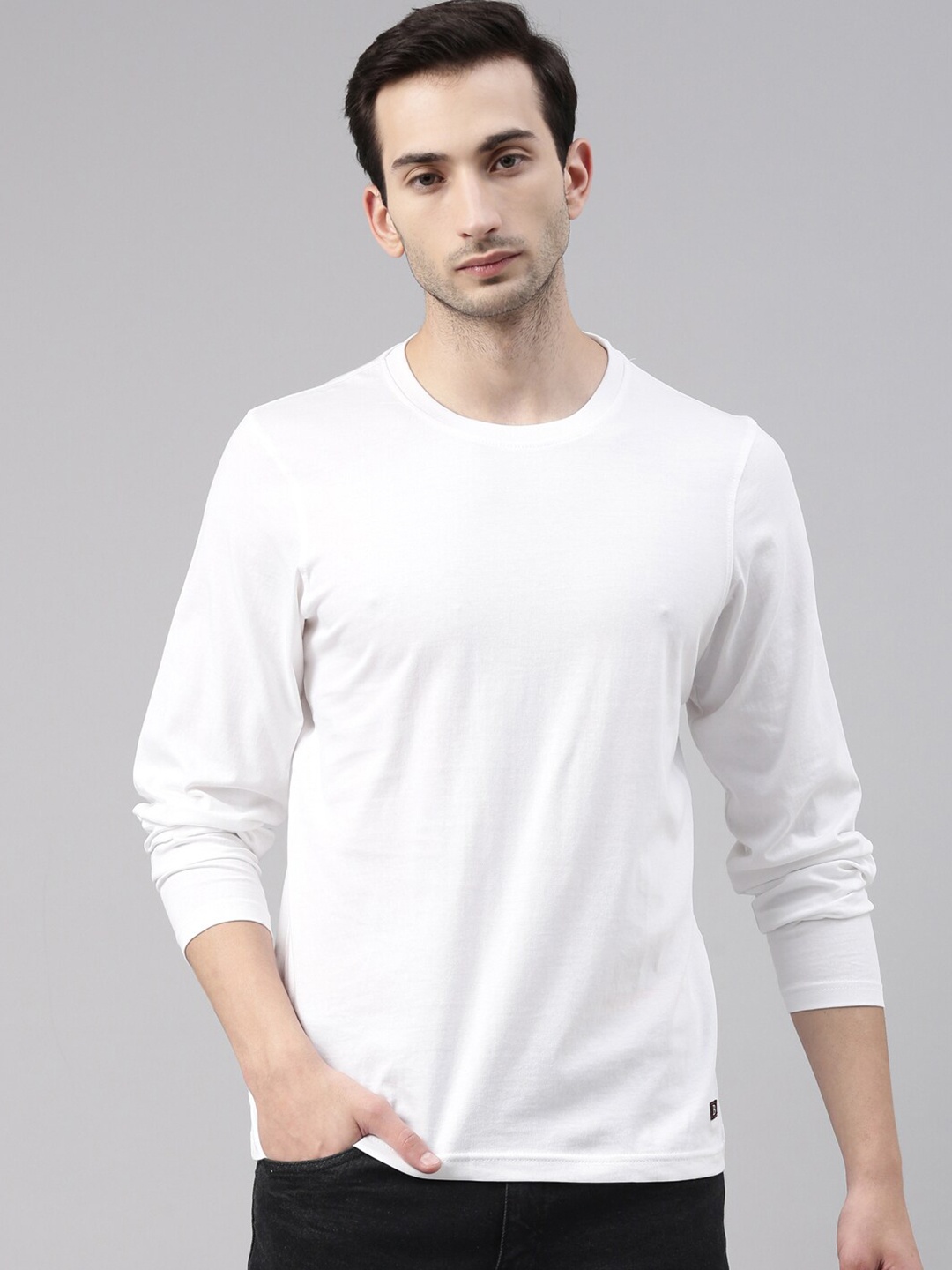 

Bushirt Men White Applique T-shirt