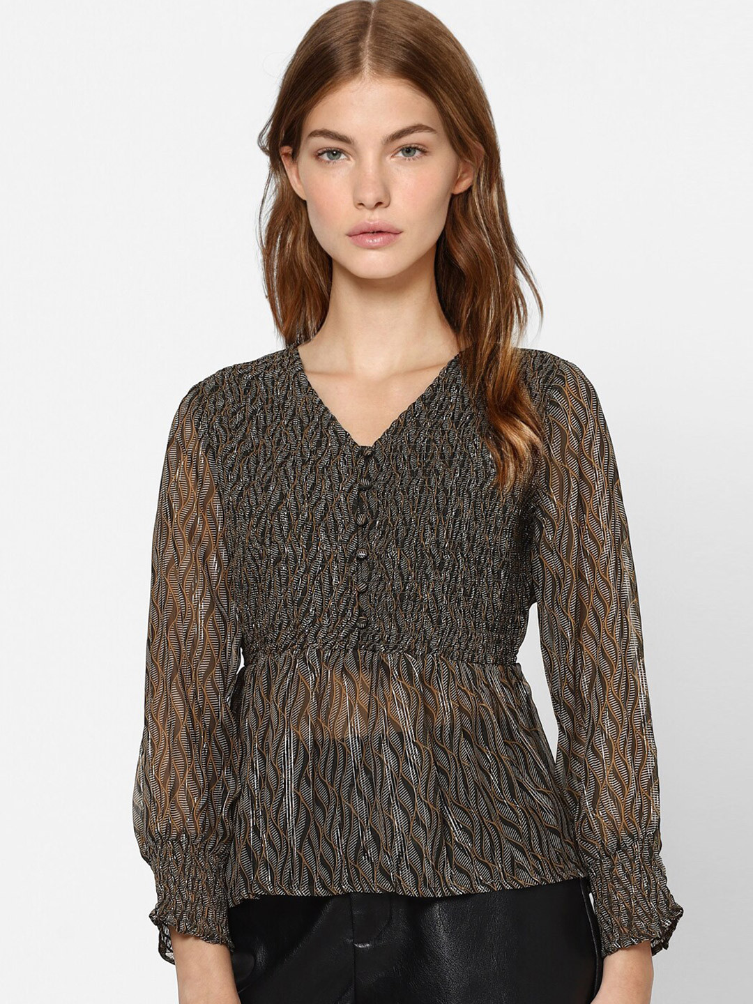 

ONLY Grey Animal A-Line Top