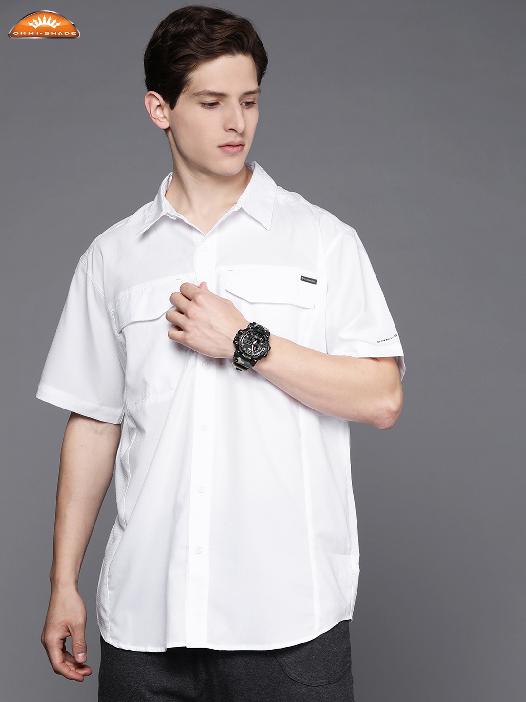 

Columbia Men White Omni Heat Infinity Casual Shirt