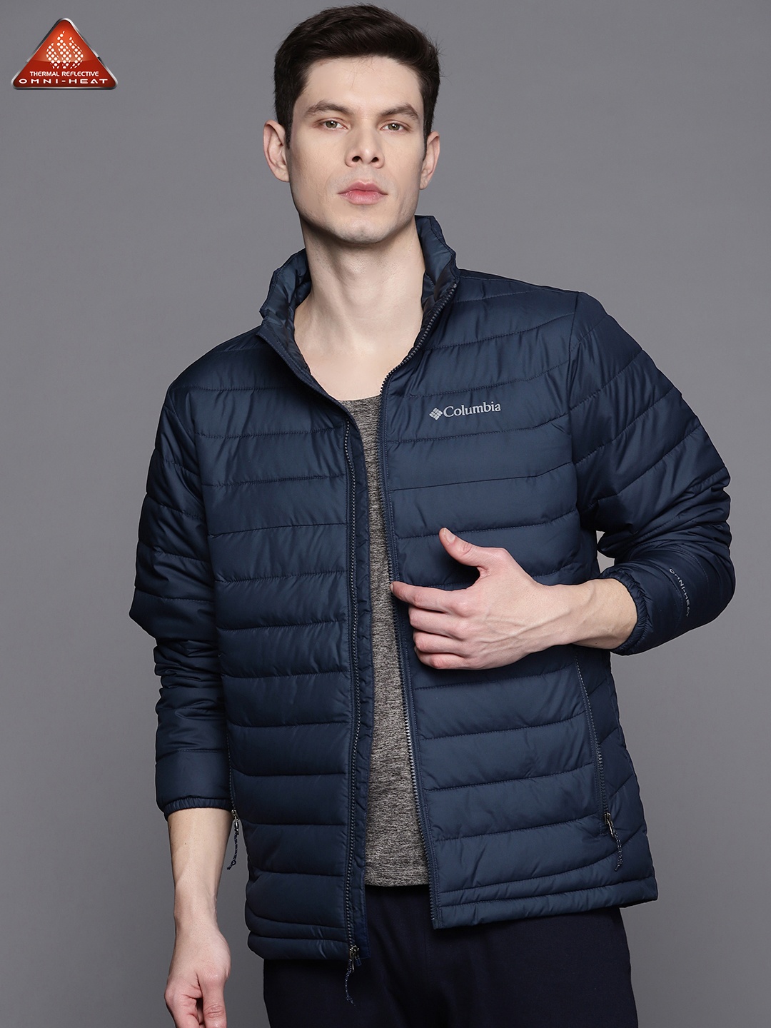 

Columbia Men Navy Blue Insulator Powder Lite Padded Jacket