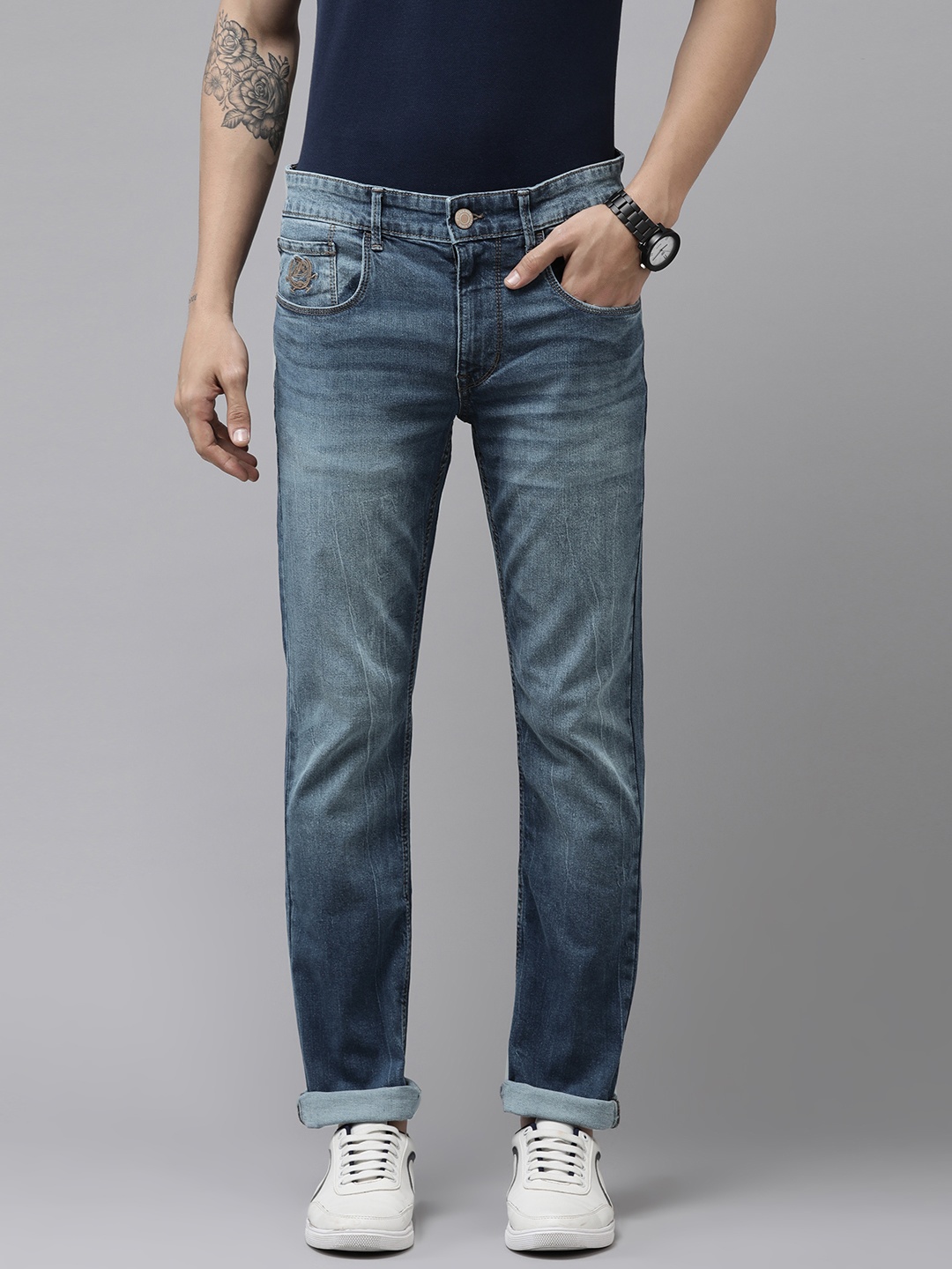 

U S Polo Assn Denim Co Men Blue Skinny Fit Light Fade Stretchable Jeans