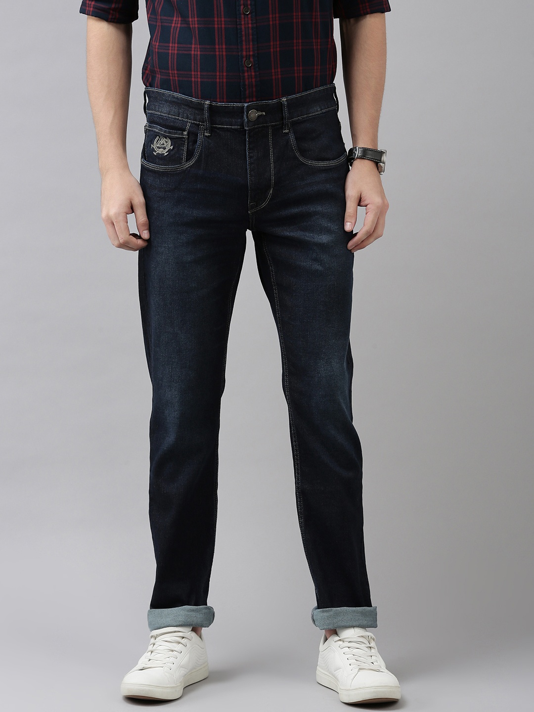 

U S Polo Assn Denim Co Men Blue Regallo Skinny Fit Mid Rise Light Fade Stretchable Jeans