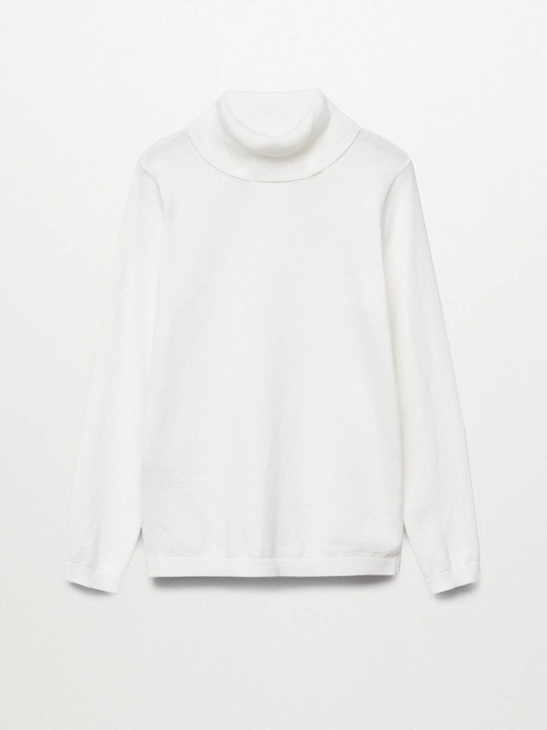 

Mango Kids Girls White Solid Pullover