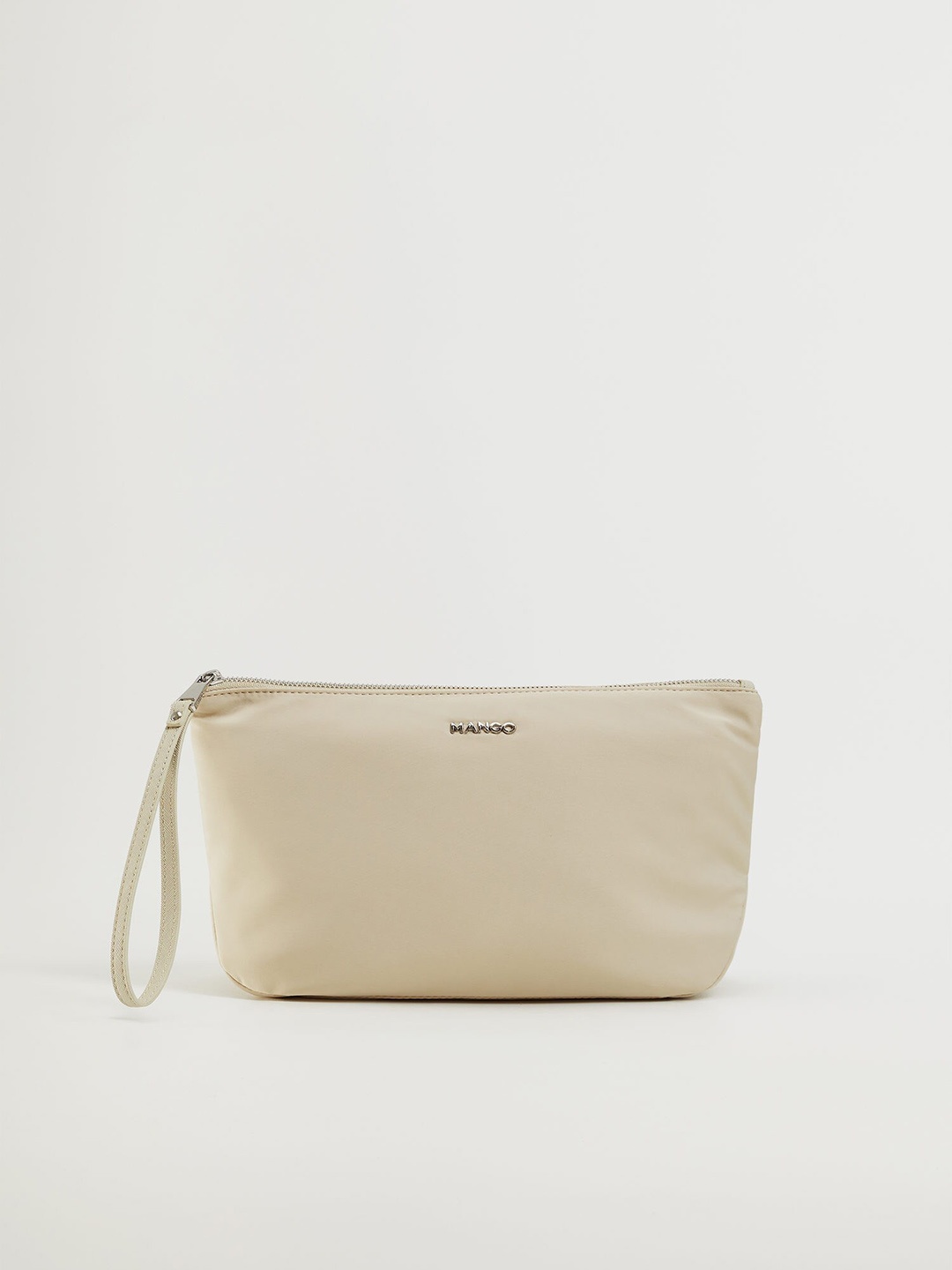 

MANGO Women Beige Solid Cosmetic Travel Pouch