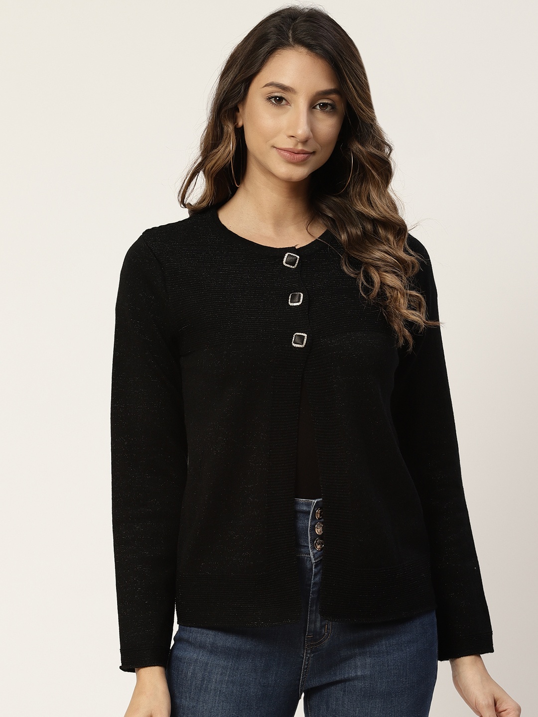 

Madame Women Black Cardigan