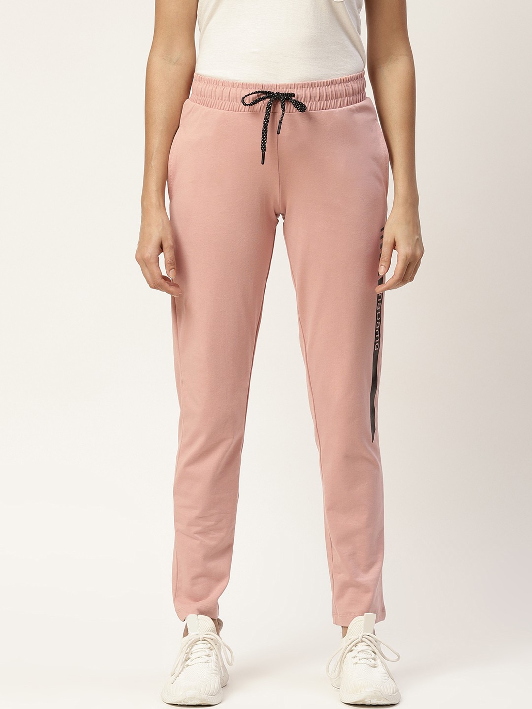 

Madame Women Pink Solid Regular Fit Track Pants
