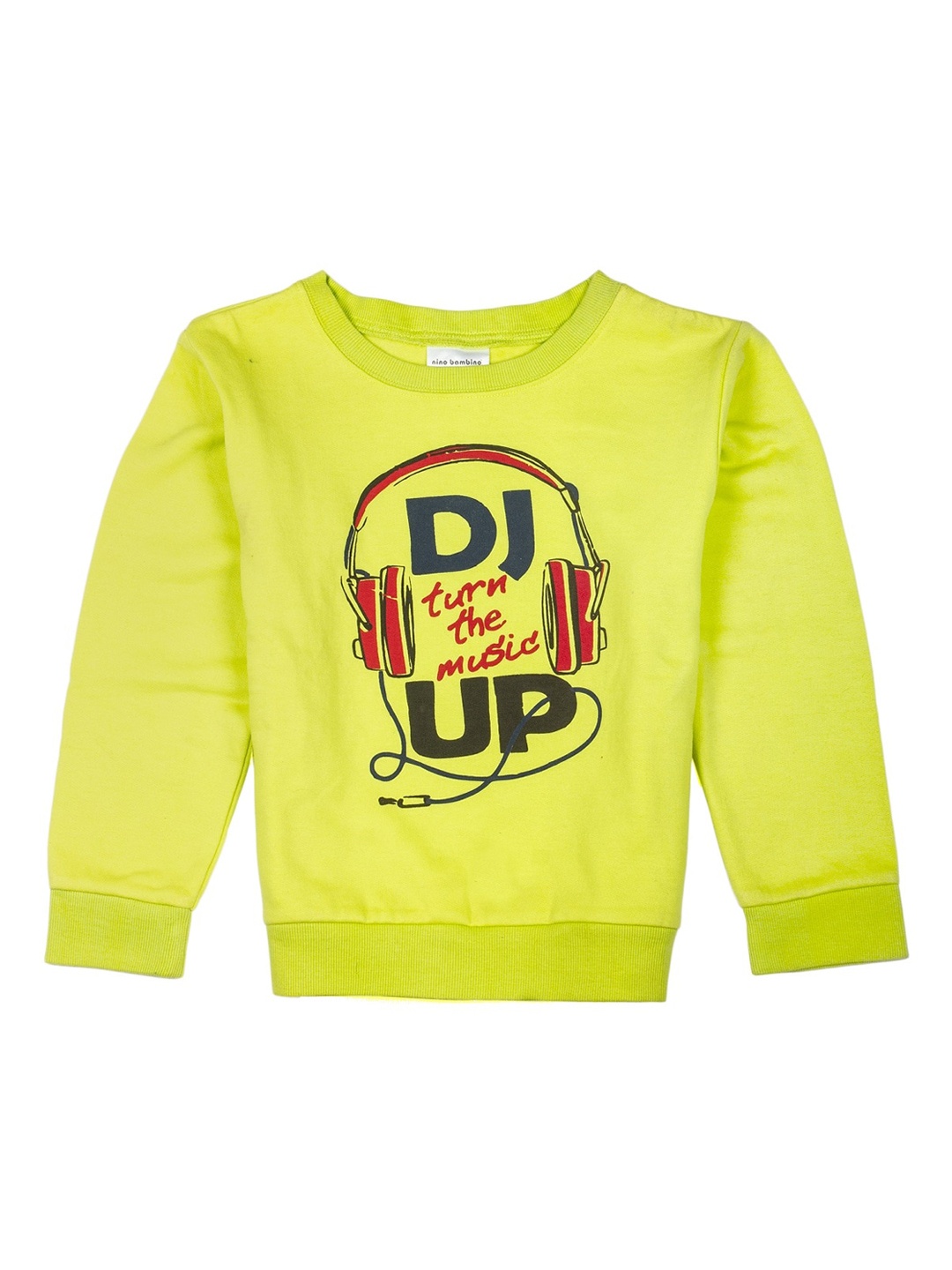

Nino Bambino Boys Lime Green Printed Organic Cotton Sweatshirt