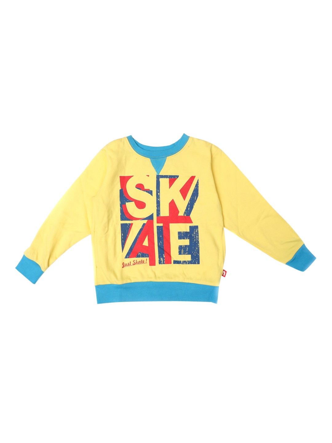 

Nino Bambino Boys Yellow Typography Printed Pure Organic Cotton Sweatshirt