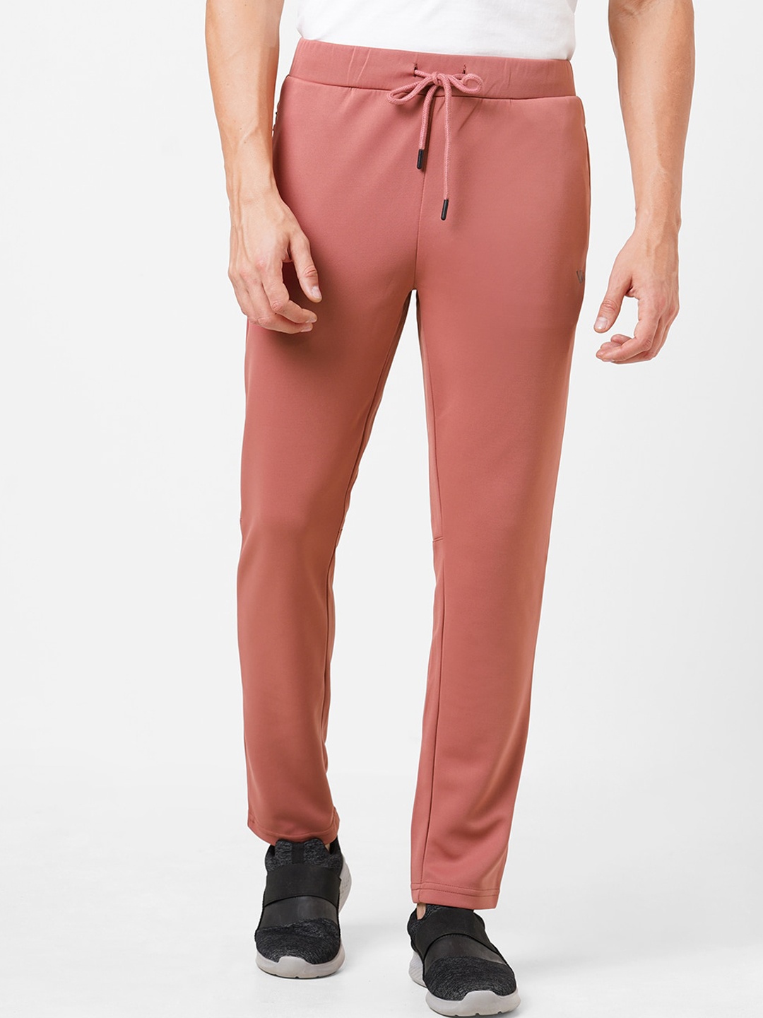 

VS by Sehwag Men Pink Solid Antimicrobial Track Pants