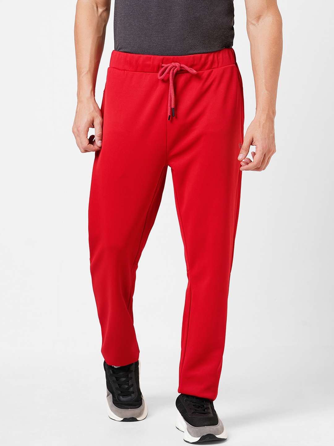 

VS by Sehwag Men Red Solid Antimicrobial Track Pants