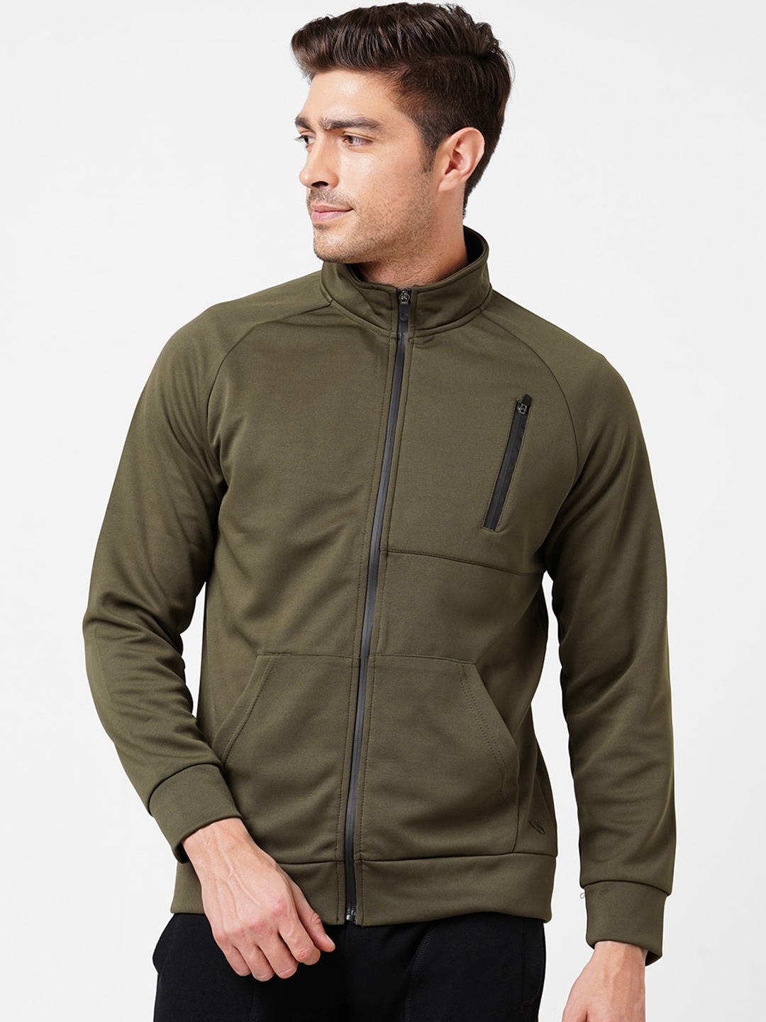 

VS by Sehwag Men Olive Green Sporty Jacket