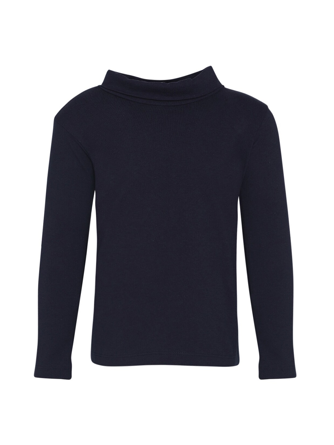 

A Little Fable Girls Navy Blue Turtle Neck T-shirt