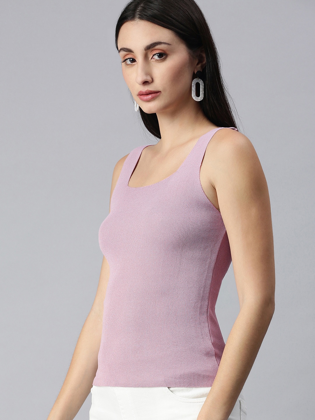 

XO LOVE Mauve Solid Regular Top