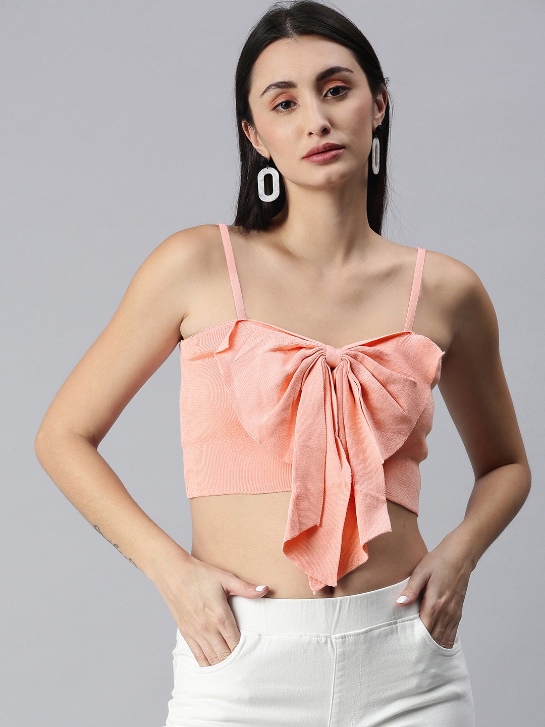 

XO LOVE Pink Fitted Crop Top