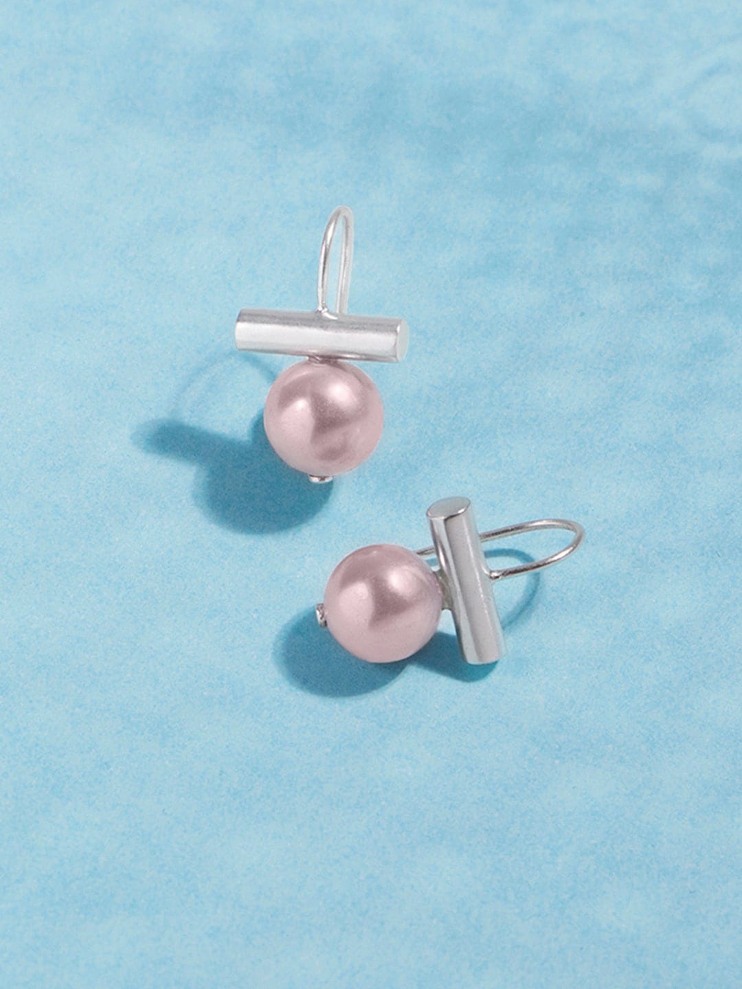 

Mikoto by FableStreet Silver-Toned Spherical Studs Earrings