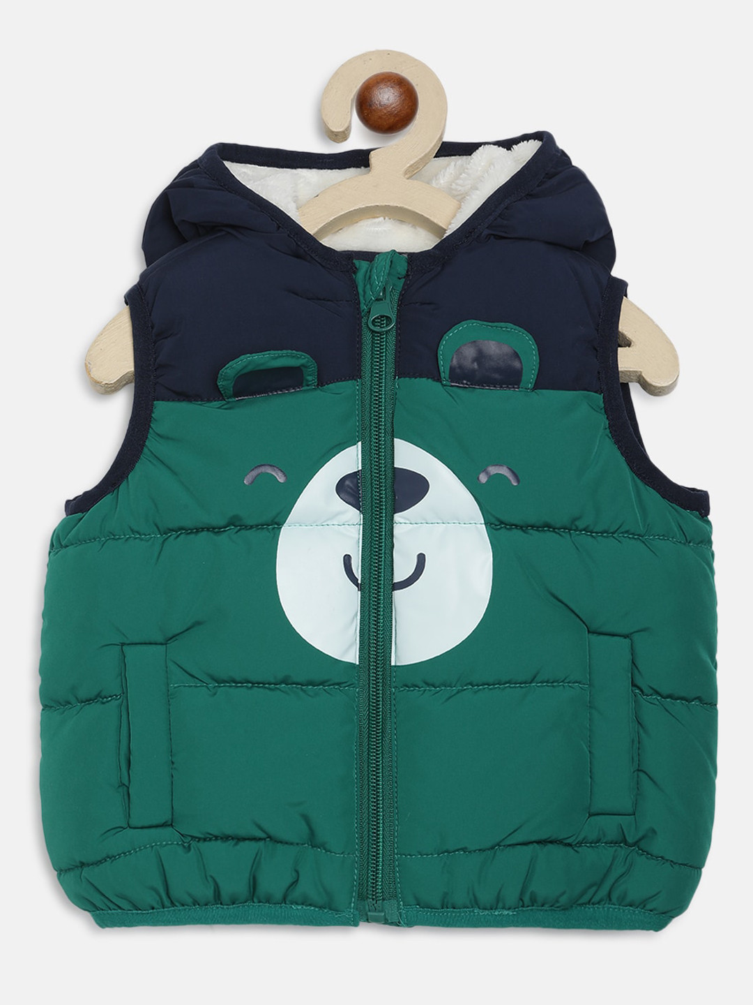 

Chicco Boys Green Lightweight Padded Jacket with Patchwork