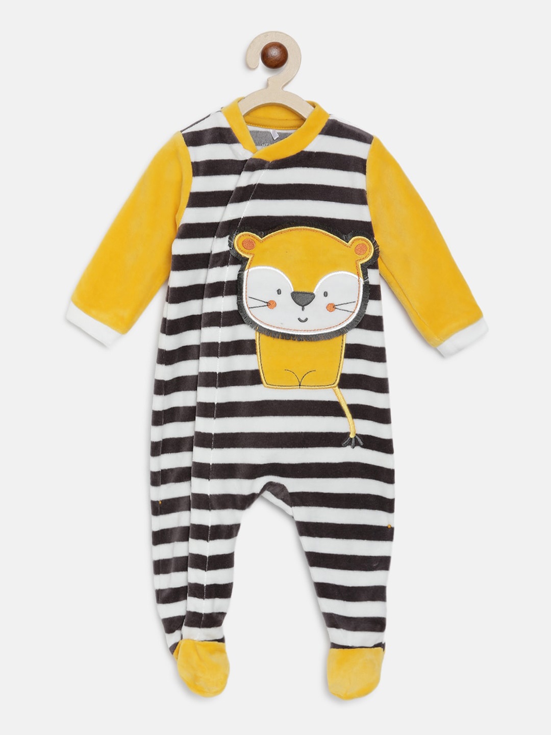 

Chicco Unisex Kids Grey & Yellow Striped Sleepsuit