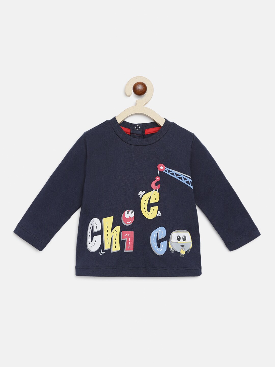 

Chicco Boys Blue Printed Pure Cotton T-shirt