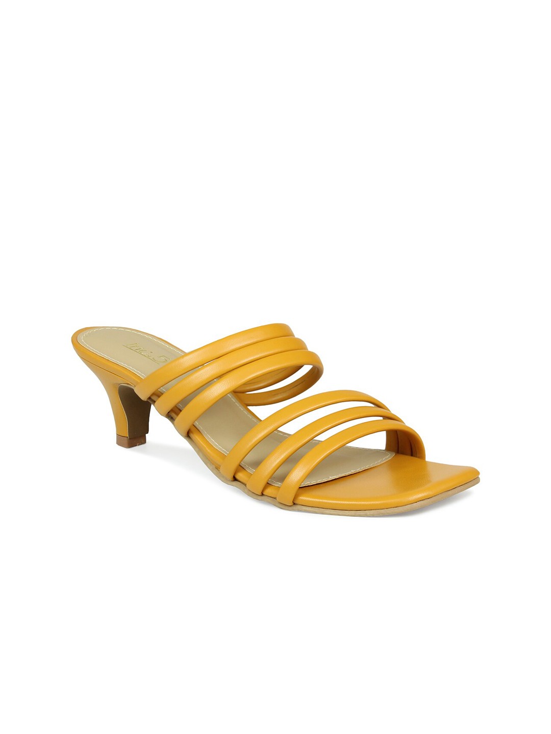 

Inc 5 Yellow Striped Kitten Sandals