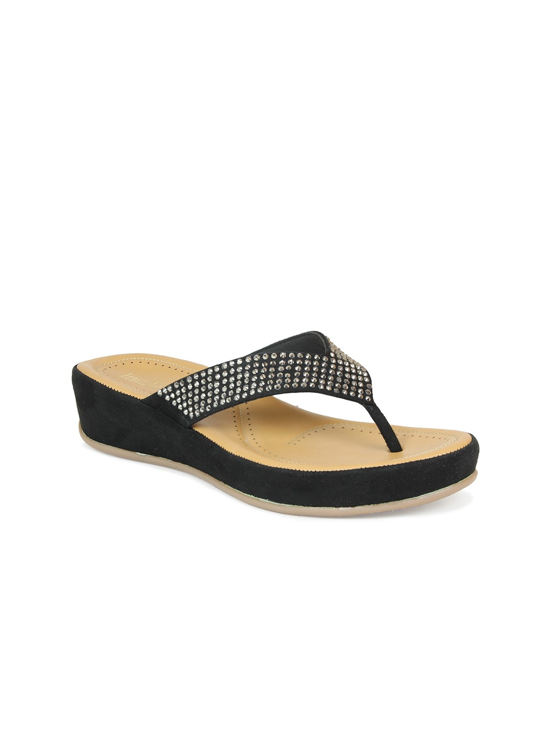 

Inc 5 Black Embellished Wedge Sandals