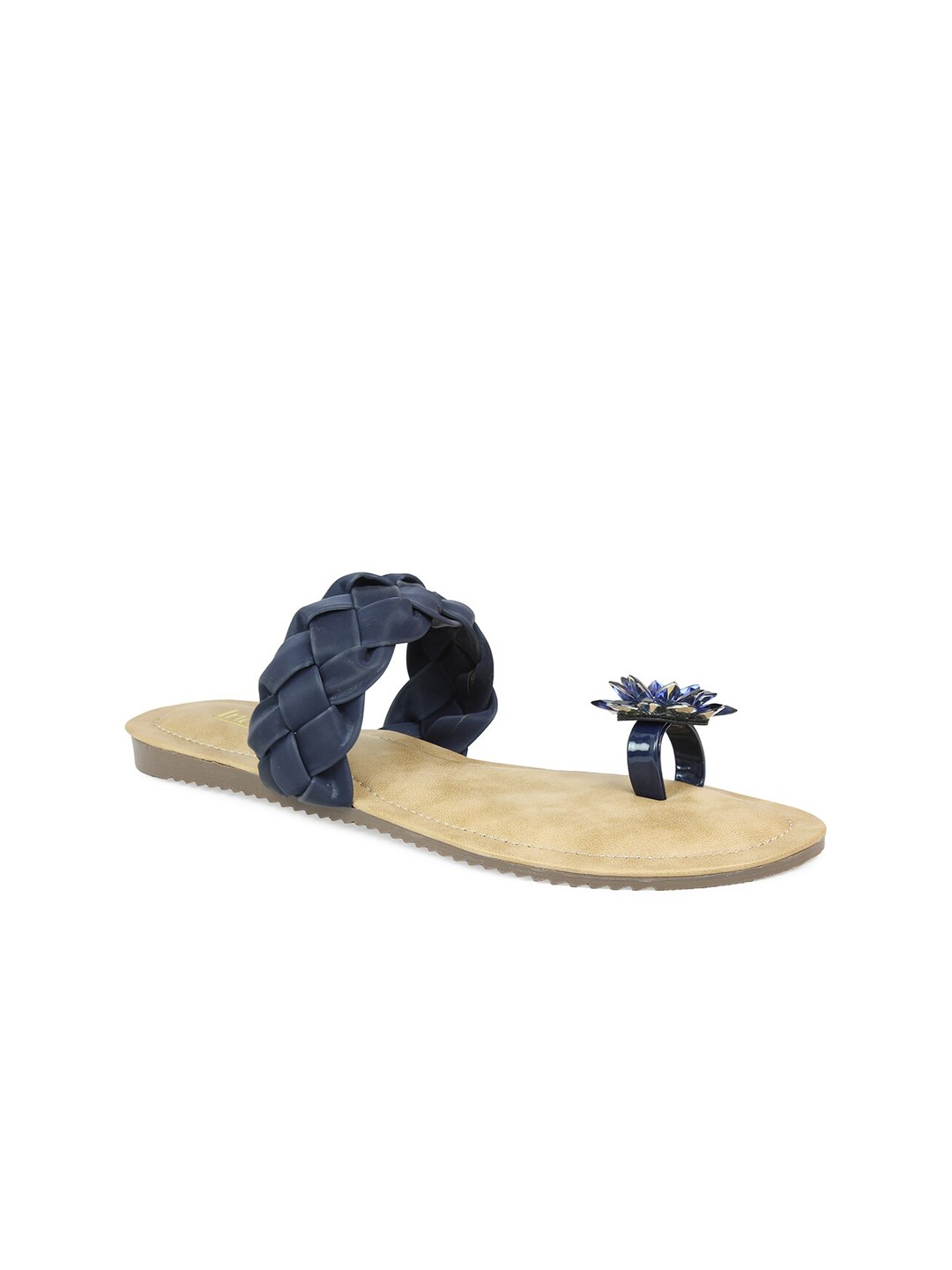

Inc 5 Women Navy Blue Ethnic Open Toe Flats