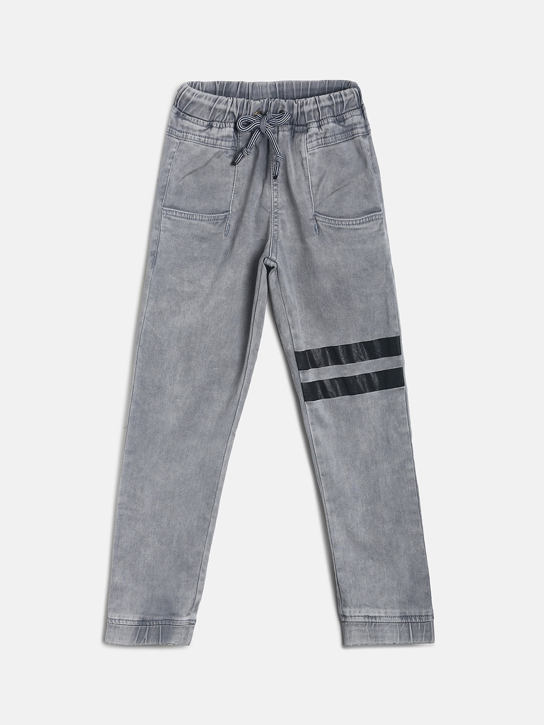 

TALES & STORIES Boys Grey Lycra Solid Joggers