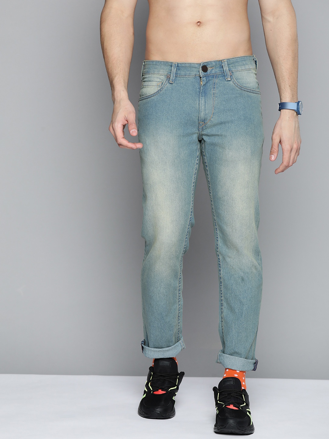 

HERE&NOW Men Blue Slim Fit Light Fade Stretchable Jeans