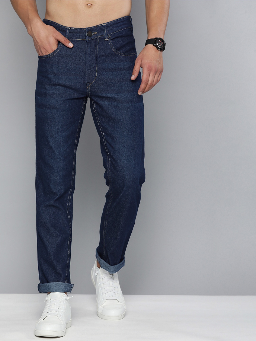 

HERE&NOW Men Blue Slim Fit Light Fade Stretchable Jeans