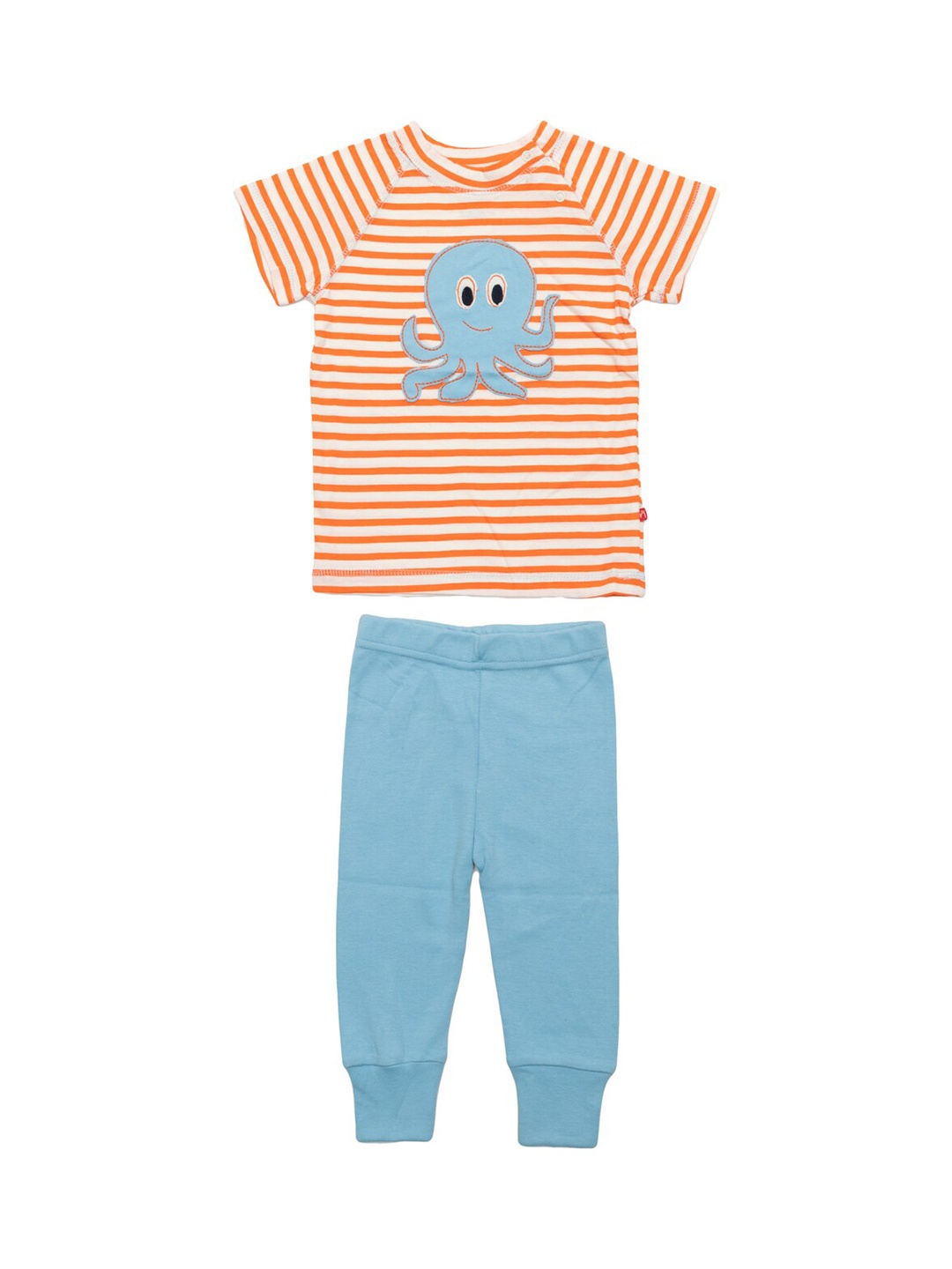 

Nino Bambino Infant Girls Red & Blue Striped Pure Cotton Top with Pyjamas